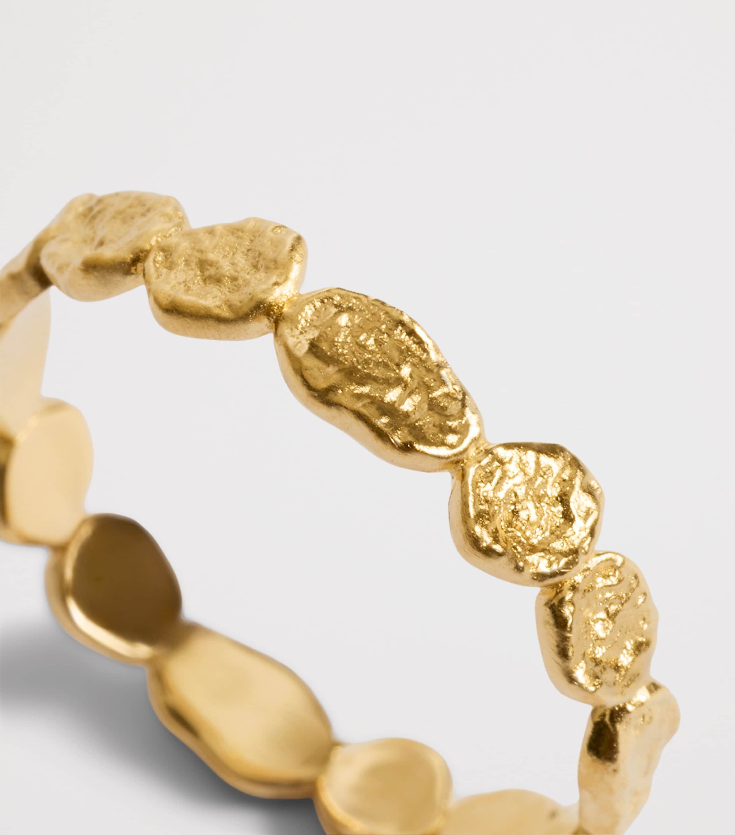 Monica Vinader Yellow Gold Capri Mini Stacking Ring Gold Image 3