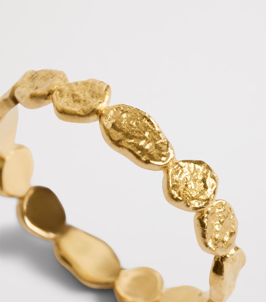 Monica Vinader Yellow Gold Capri Mini Stacking Ring Gold Image 3