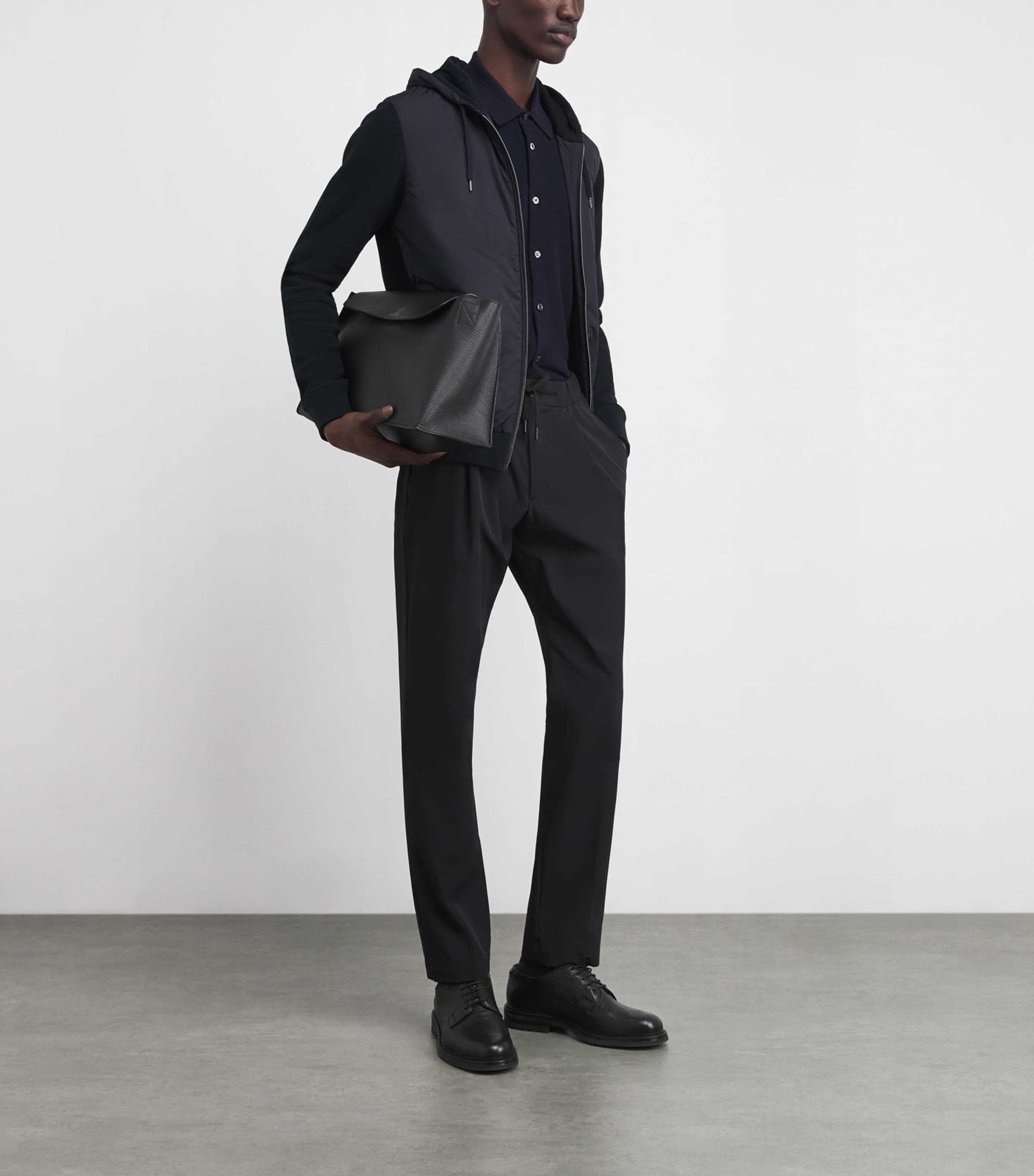 Cotton Hooded Hybrid Jacket BLU 9201 Image 2