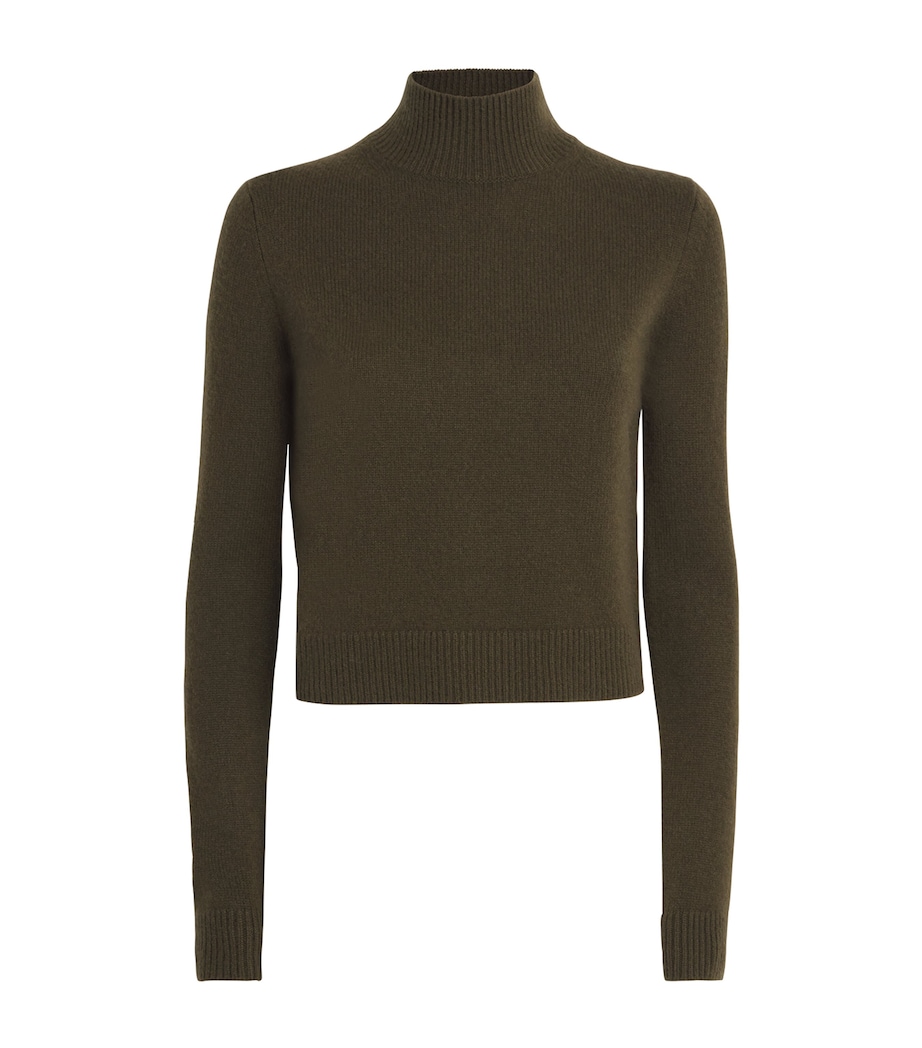 Cashmere High Neck Sweater INTENSE OLIVE Image 1