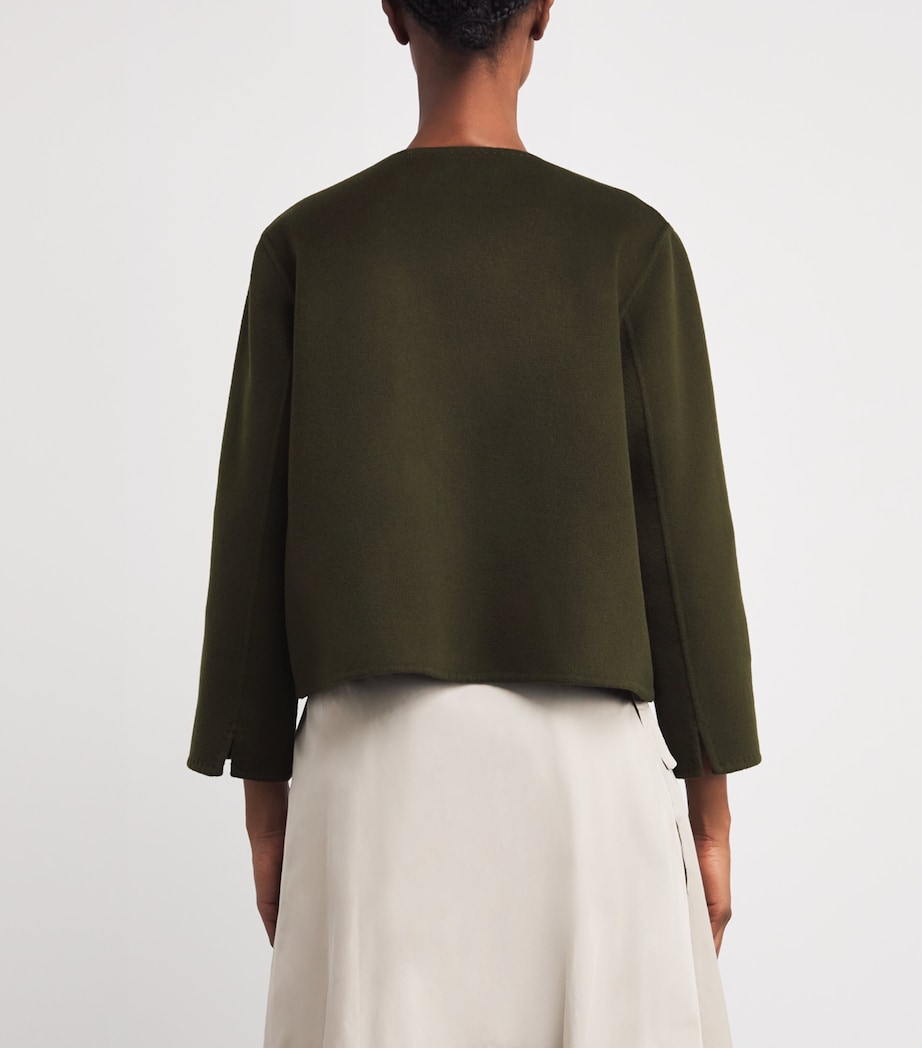 Wolk Morais Womens Cashmere Four Pocket Jacket Moss Image 4