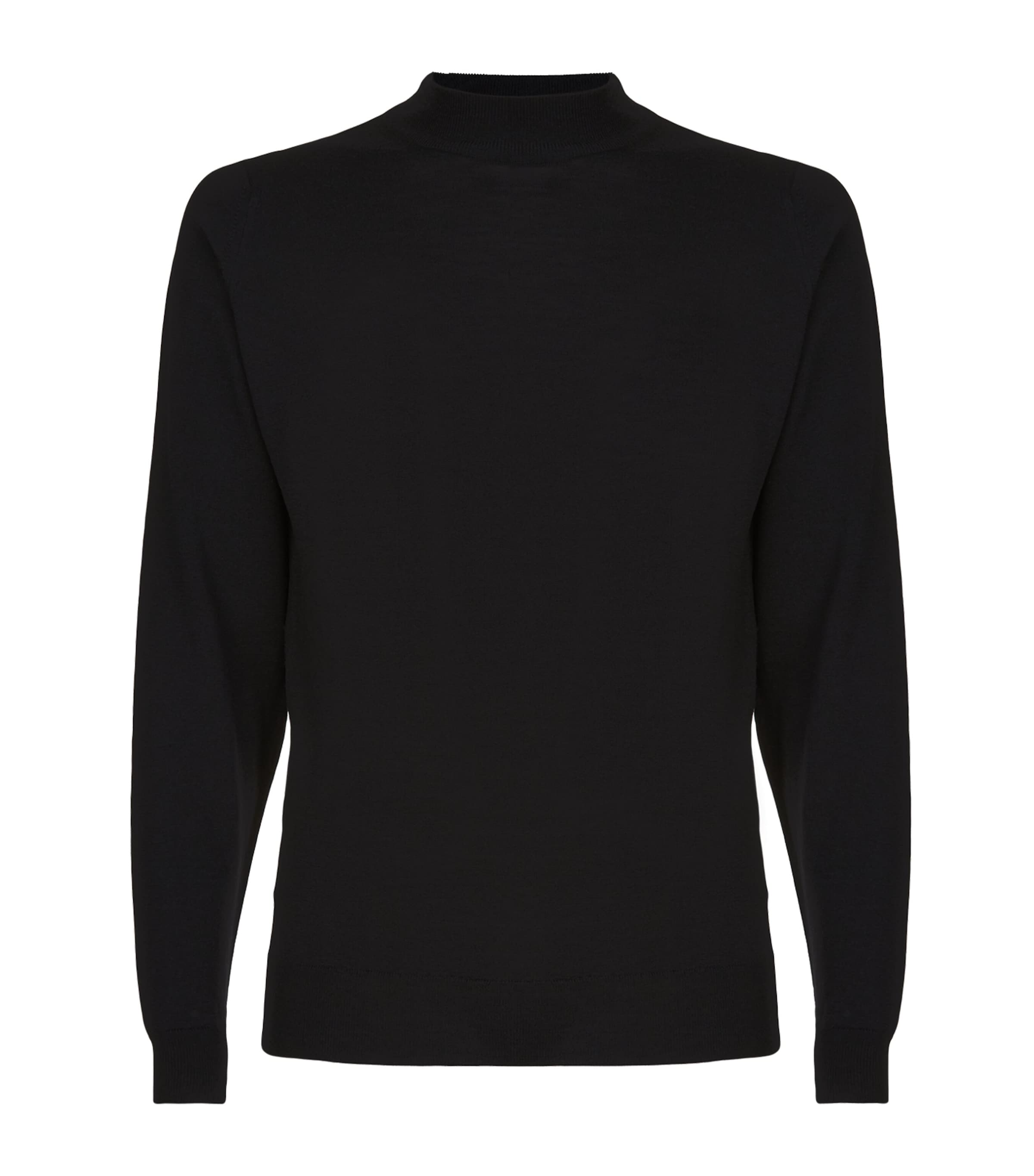 Merino Wool Harcourt Sweater BLACK Image 1