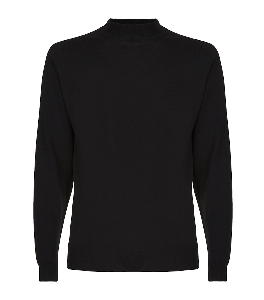 Merino Wool Harcourt Sweater BLACK Image 8