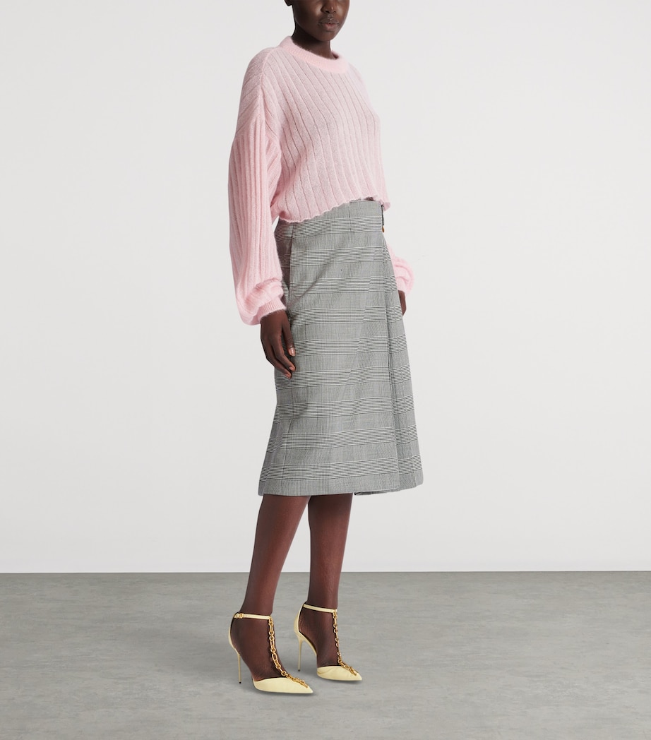 Mohair-Silk Cropped Sweater 4HR ROSE PALE Image 2