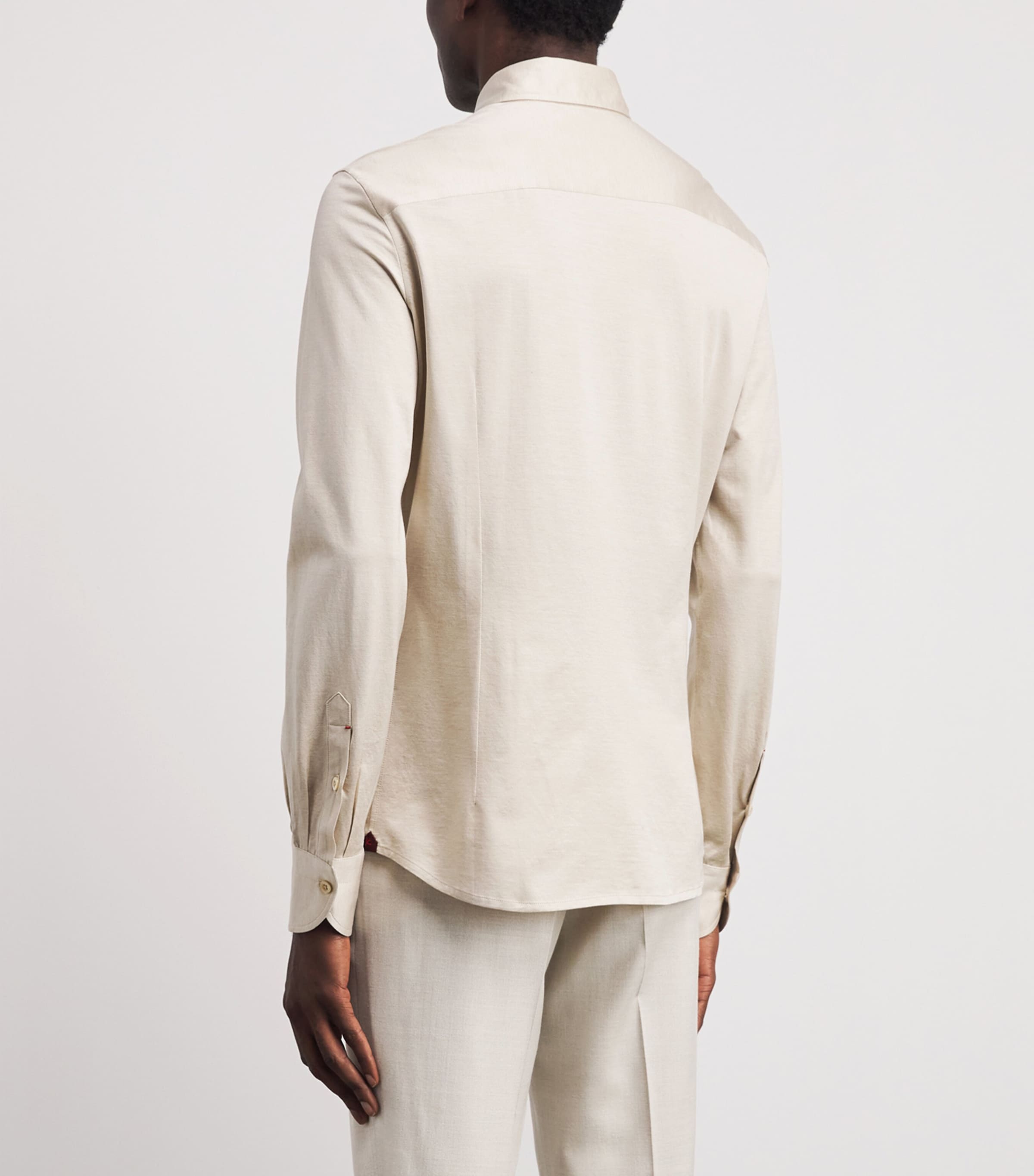 Isaia Mens Cotton Jersey Shirt Image 5