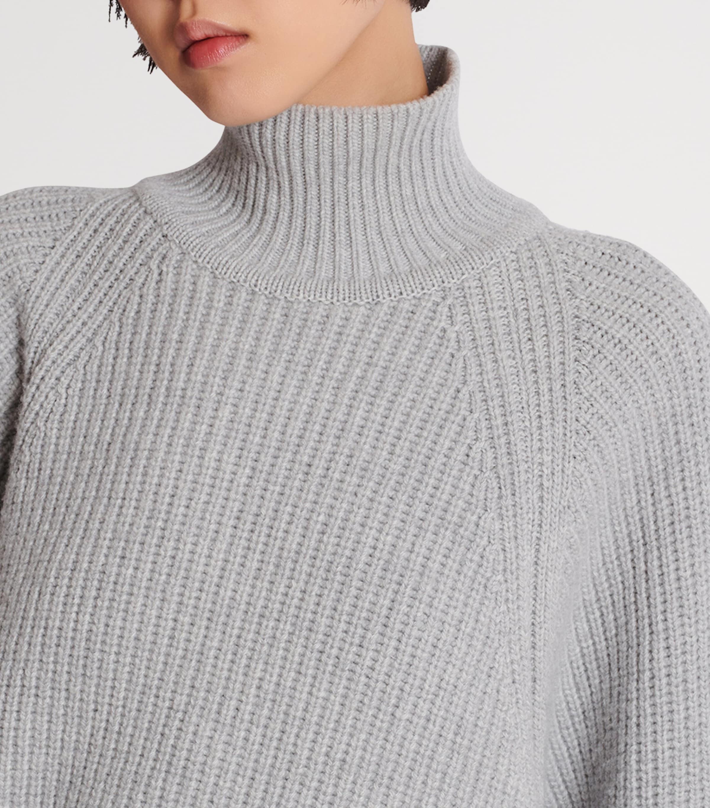 Wool High-Neck Sweater 9UB GRIS CHIN Image 7