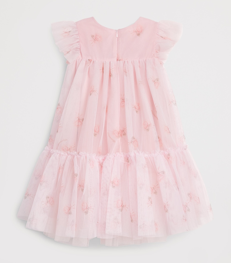 Monnalisa Rose Print Tulle Dress (9 Months – 6 Years) Lotus Image 2
