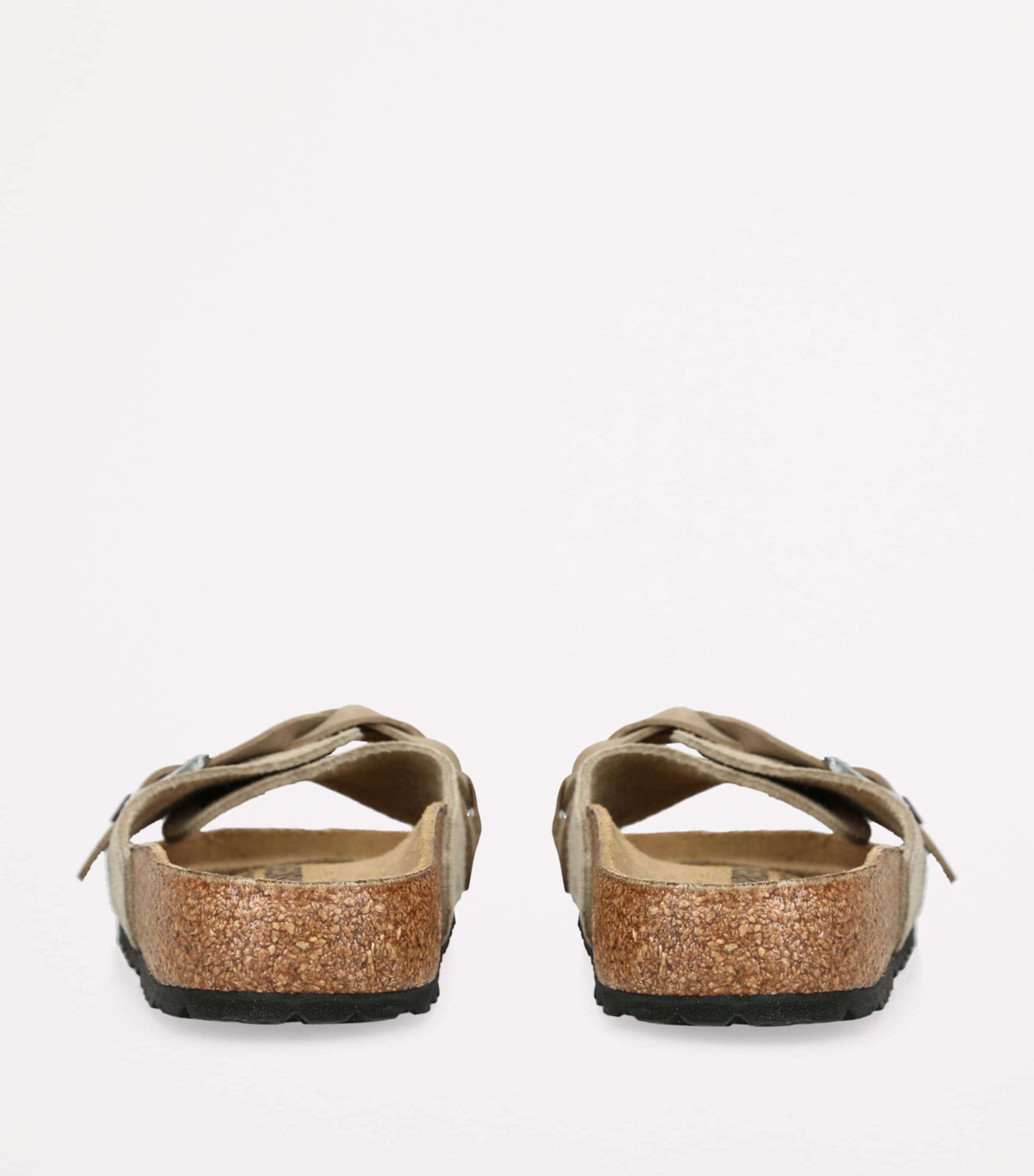 Birkenstock Suede Oita Braided Sandals Taupe Image 2