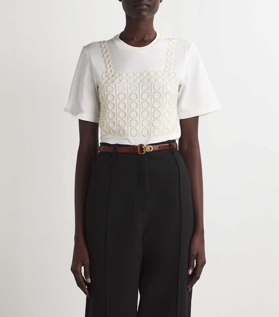 Leather Chain Buckle Belt BROWN Image 2