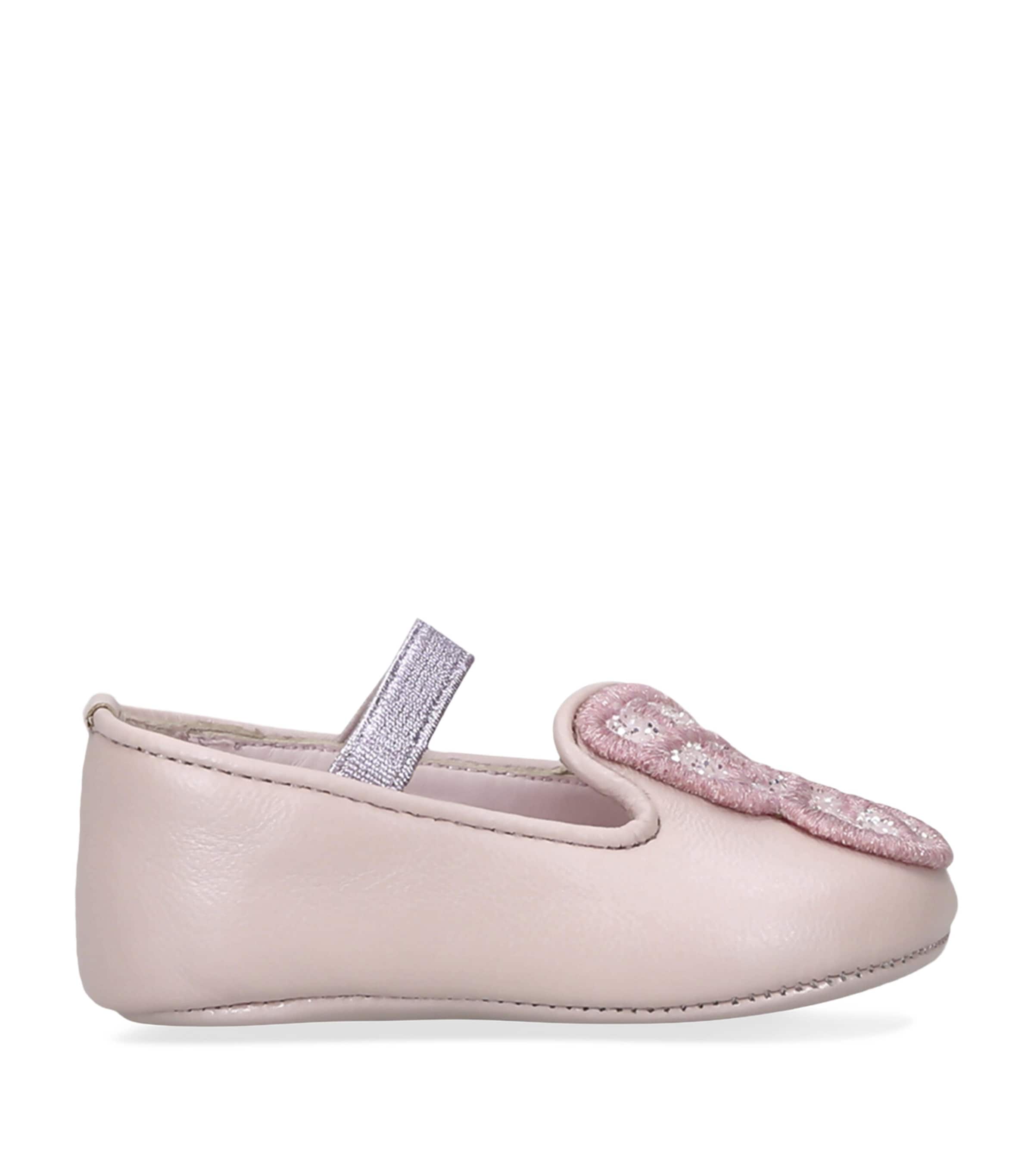 Sophia Webster Mini Leather Butterfly Ballet Flats Pale Pink Image 1