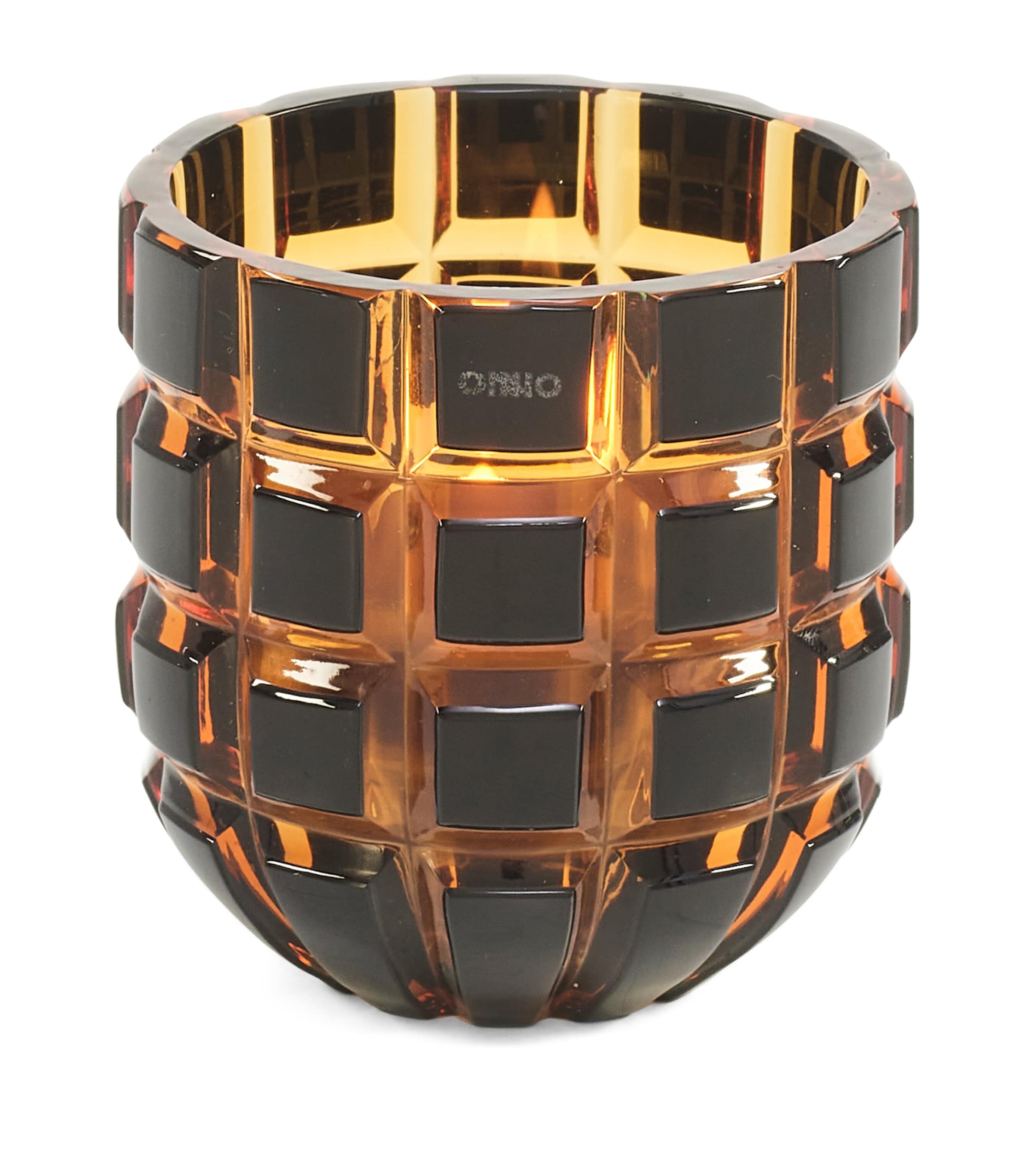 Onno Small Gold Forever Crystal Candle In Black
