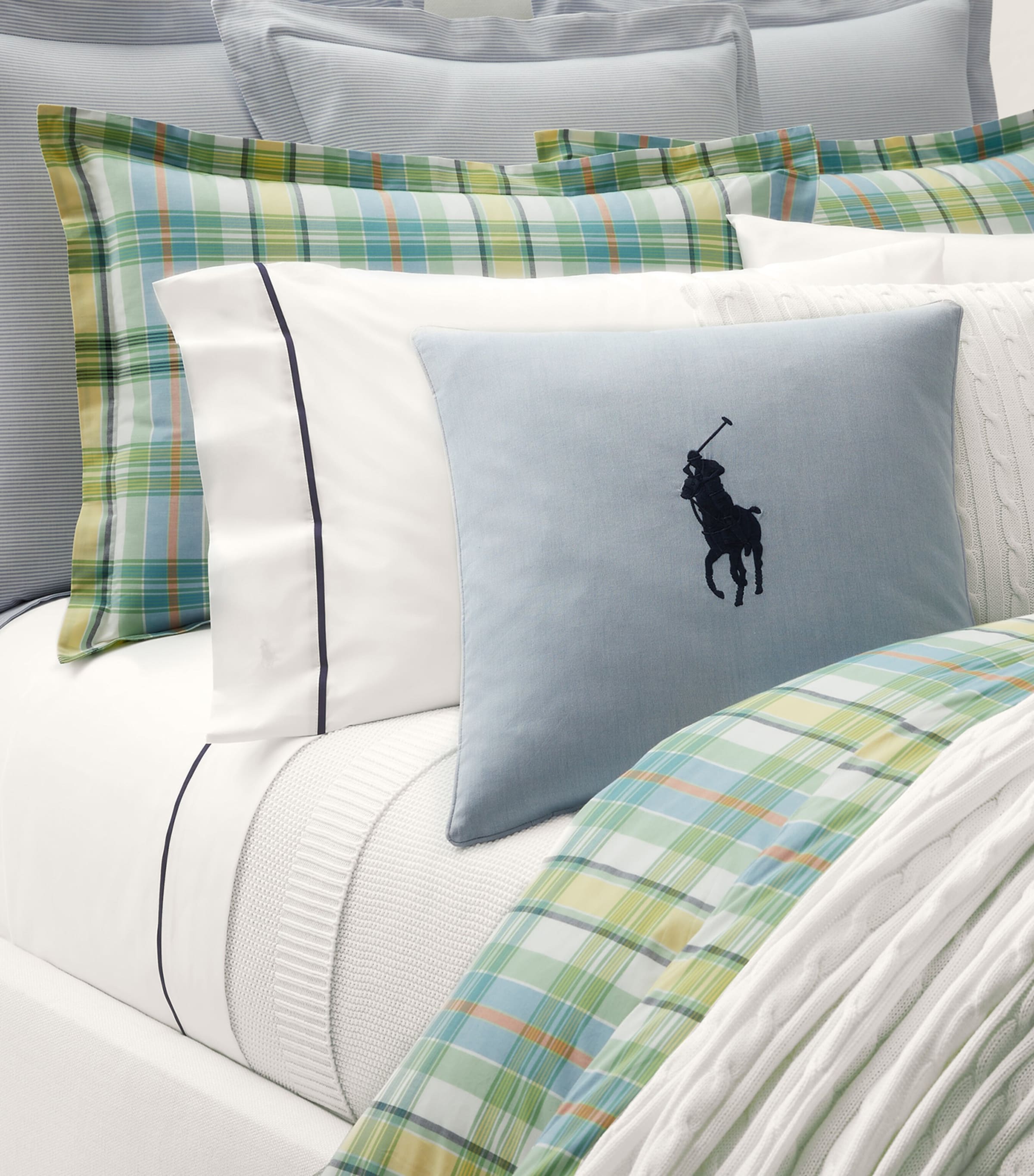 Oxford Polo Pony Cushion Cover (50cm x 50cm) EVERGREEN Image 6