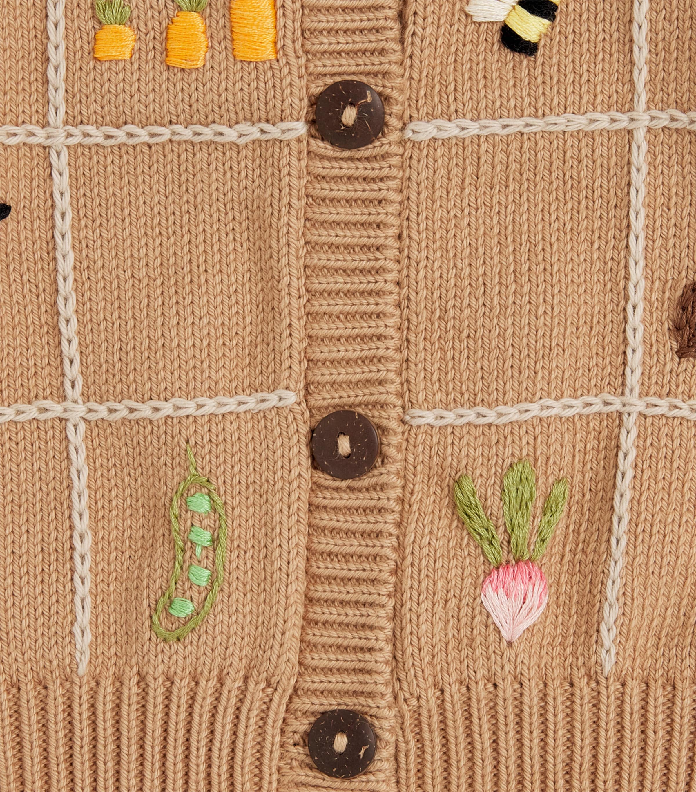 Shirley Bredal Organic Cotton Little Farm Cardigan (6 Months - 4 Years) Mt Malt Image 3