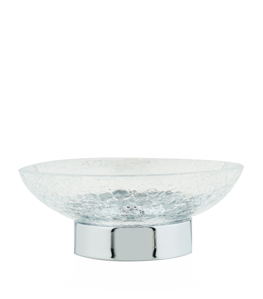 Cracked Crystal Soap Dish SILVER Image 1