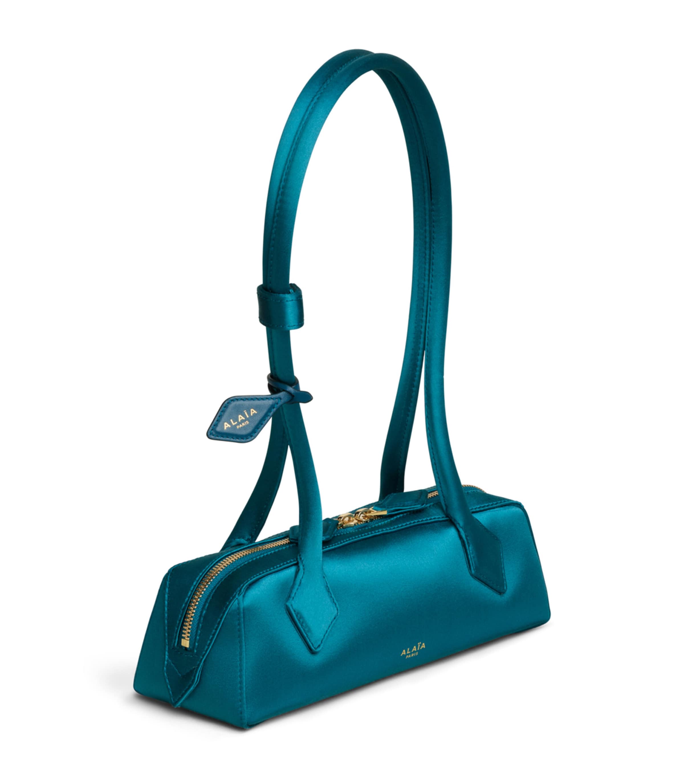 Alaïa Small Satin Le Teckel Shoulder Bag Emeraude Image 2
