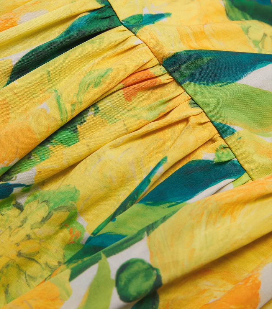 Floral Pleated Oscar Maxi Skirt YE02 ZESTY Image 5