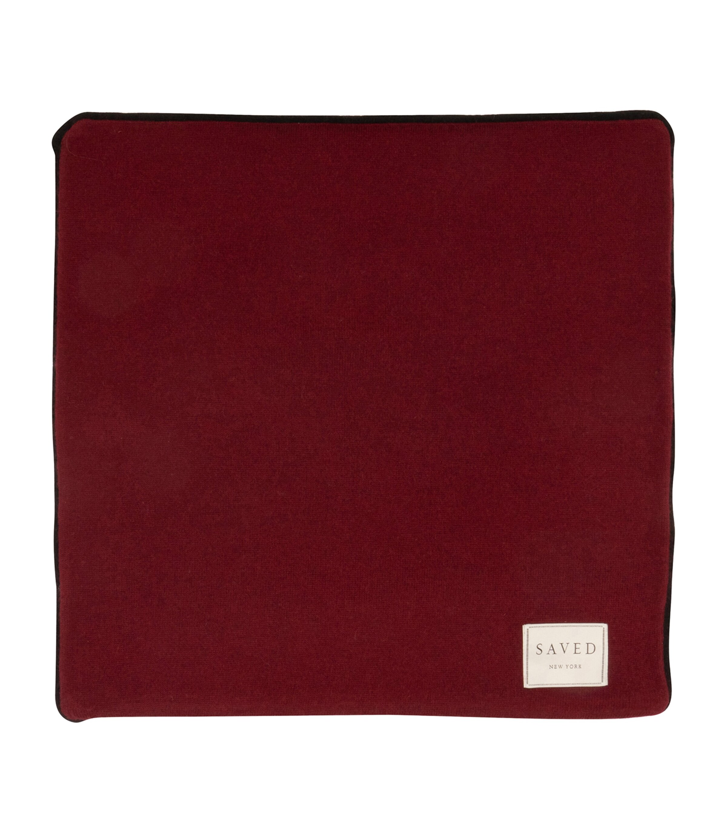 SAVED NY x Damien Nicolas Roux Cashmere Ropes Cushion (50cm x 50cm) Burgundy Image 2