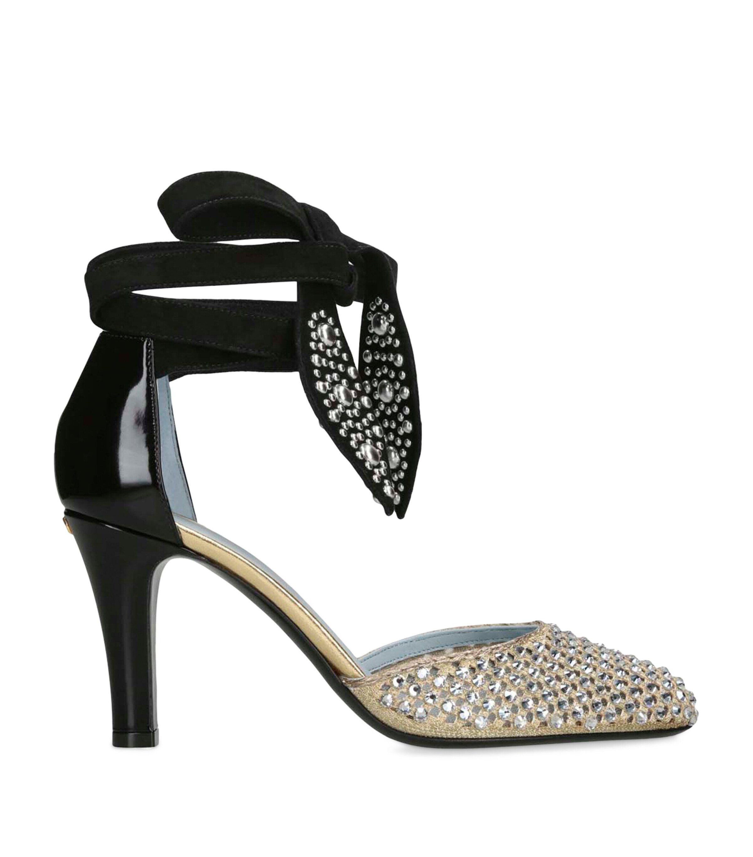 Valentino Garavani Leather FolieFoliage Dorsay Pumps 85 Black/comb Image 1