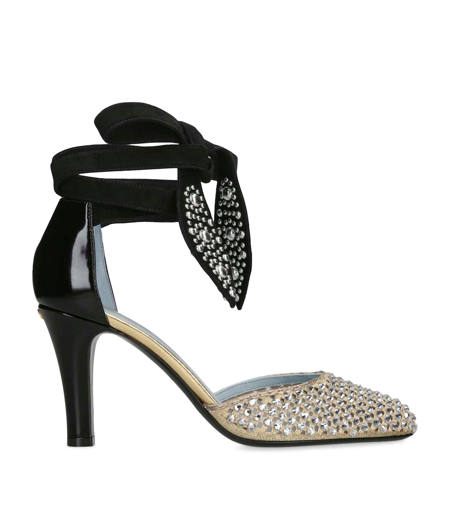 Leather FolieFoliage Dorsay Pumps 85 BLACK/COMB Image 1