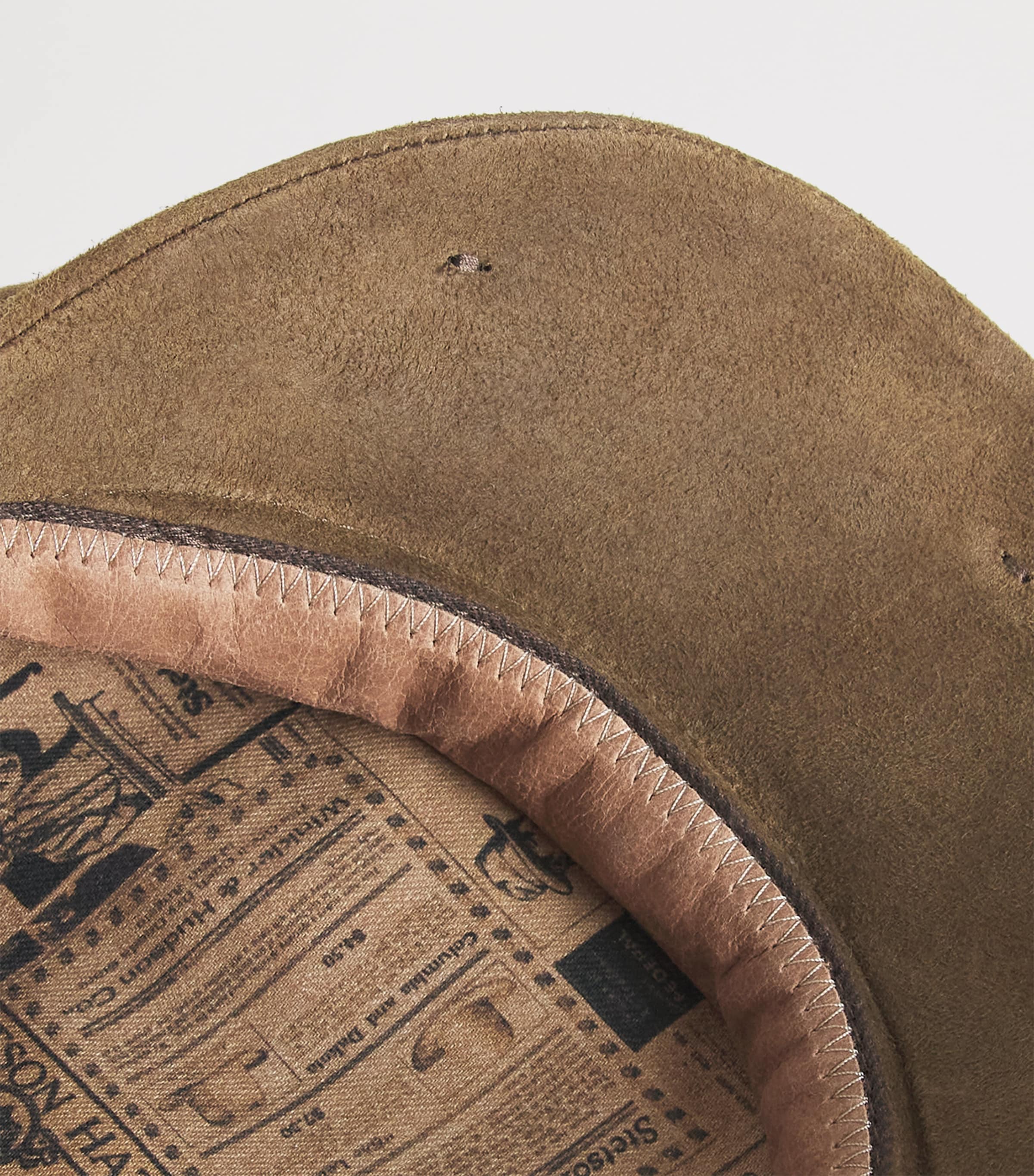 Leather Hatteras Flat Cap 65 - MUD Image 4