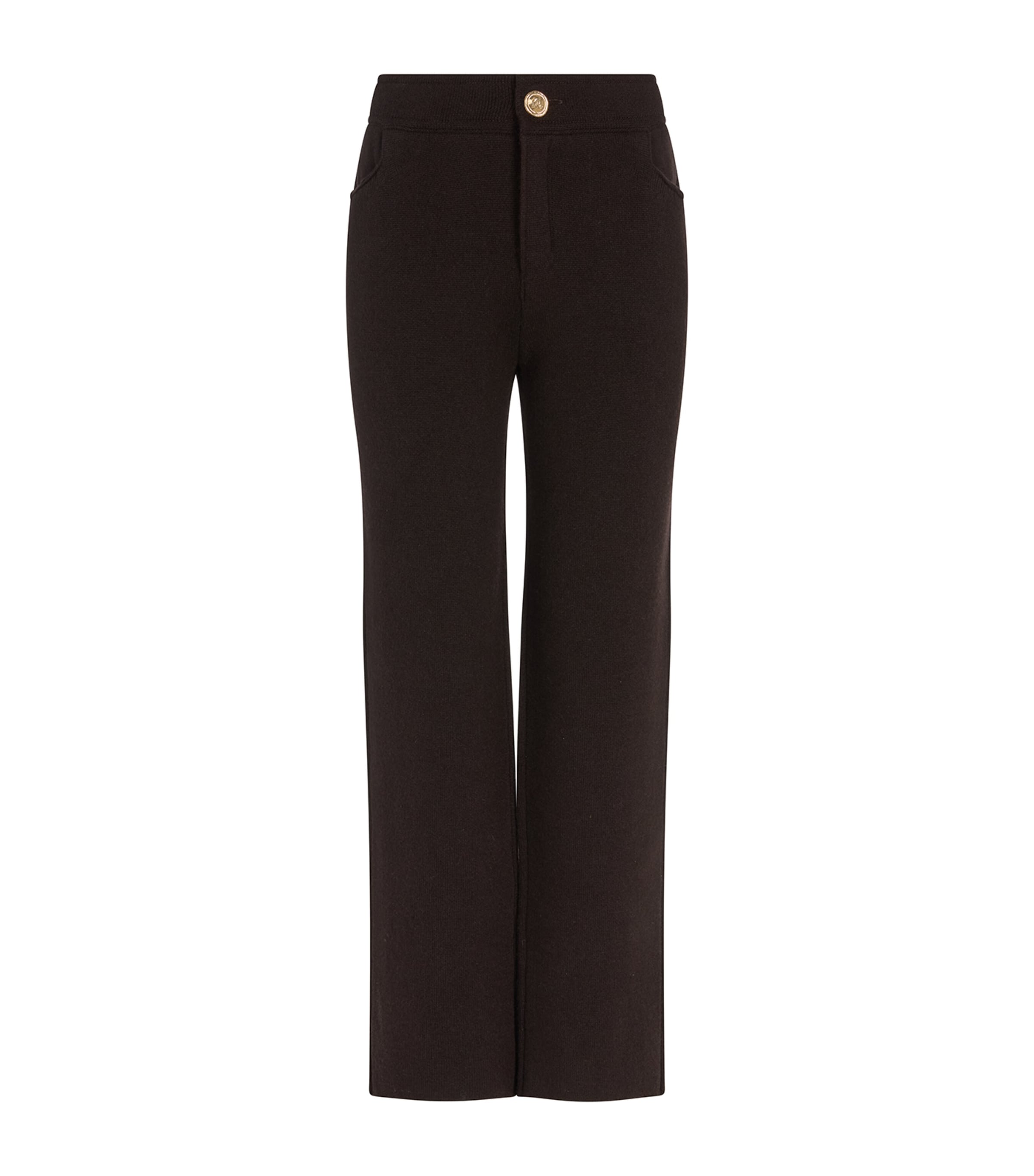 Barrie Cashmere Chunky-knit Trousers In Brown