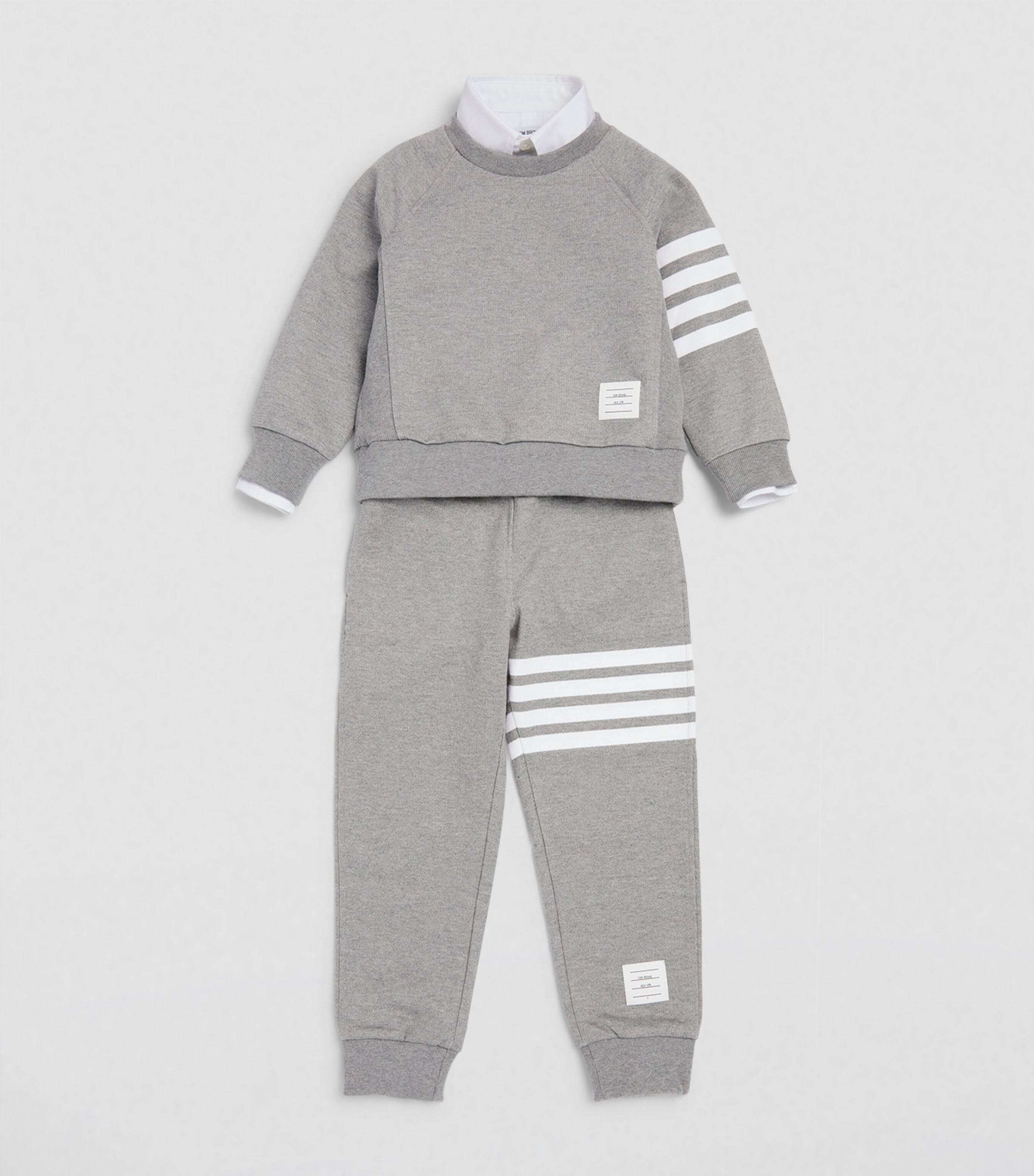 Cotton 4-Bar Sweatpants (2-12 Years) MED GREY Image 2