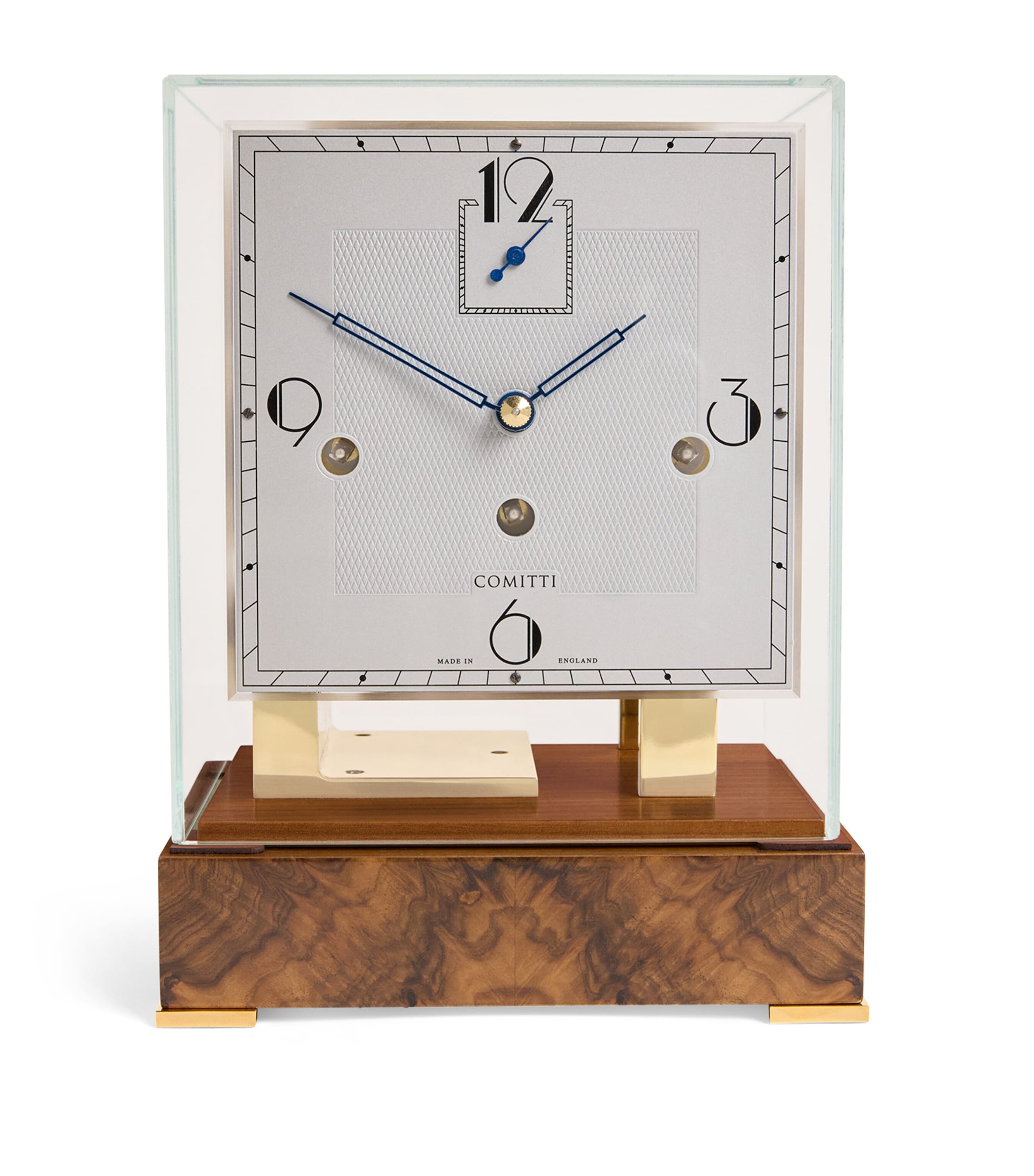 Comitti Walnut The Stratford Mantle Clock In Brown