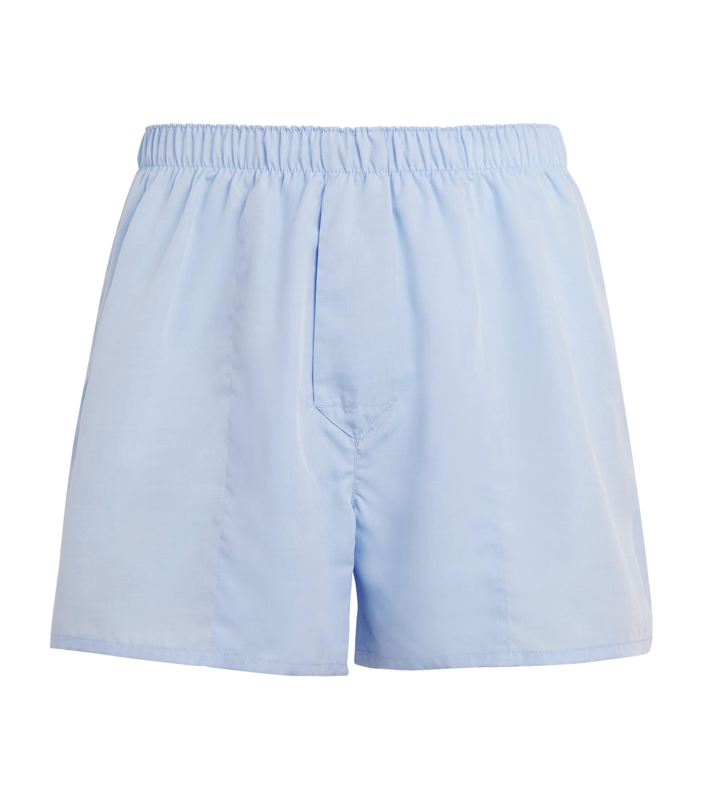 Shop Cdlp Poplin Woven Boxer Shorts In Blue