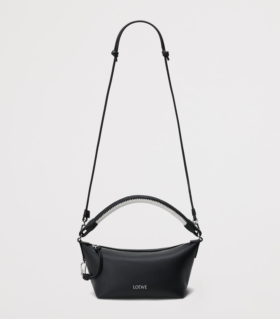 LOEWE Nappa Leather Cala Top-Handle Bag Black/soft White Image 8