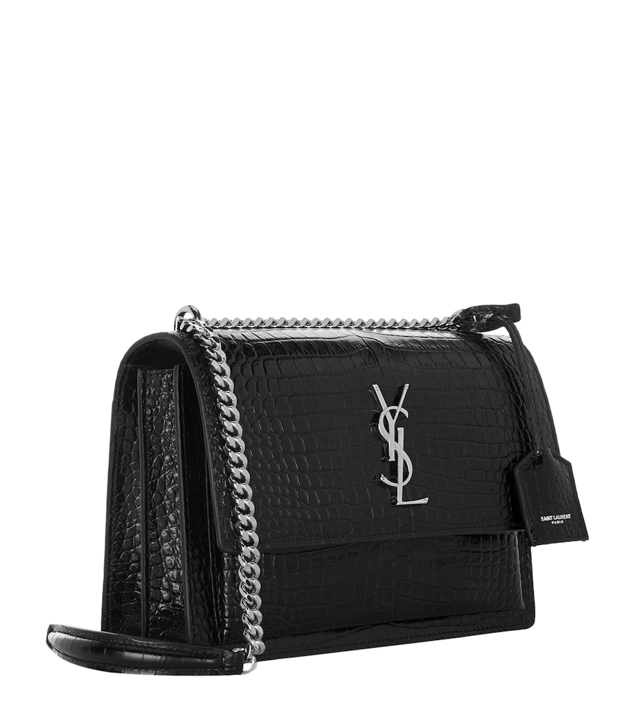 Medium Sunset Croc-Embossed Shoulder Bag 1000 Image 3
