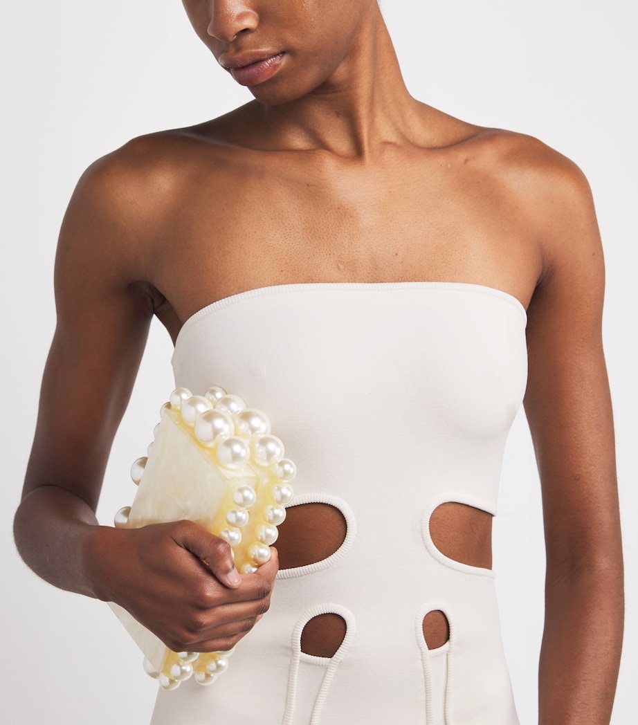 Knitted Brunelo Midi Dress OFF WHITE Image 4