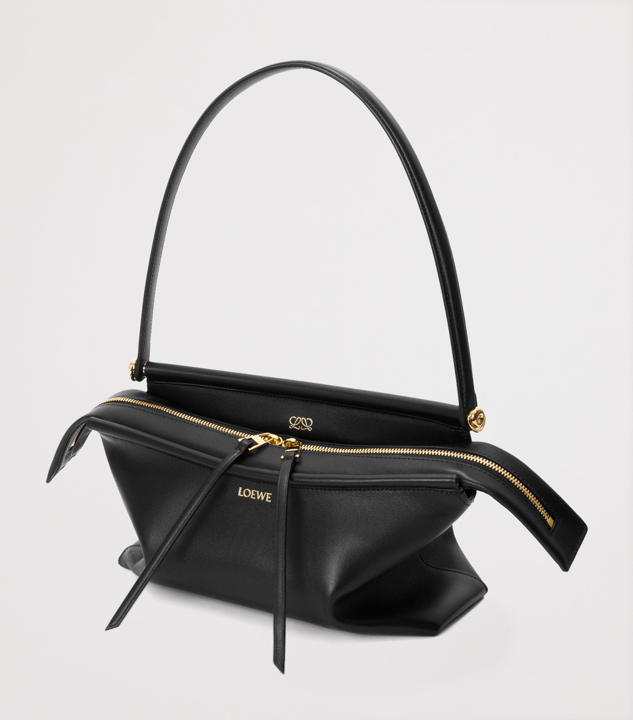 LOEWE Small Leather Whisker Shoulder Bag Black Image 3