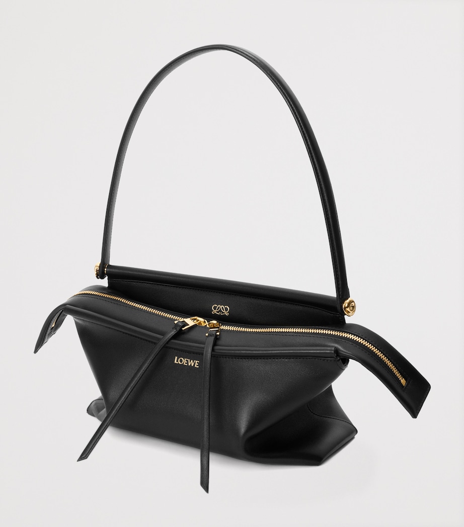 LOEWE Small Leather Whisker Shoulder Bag Black Image 3