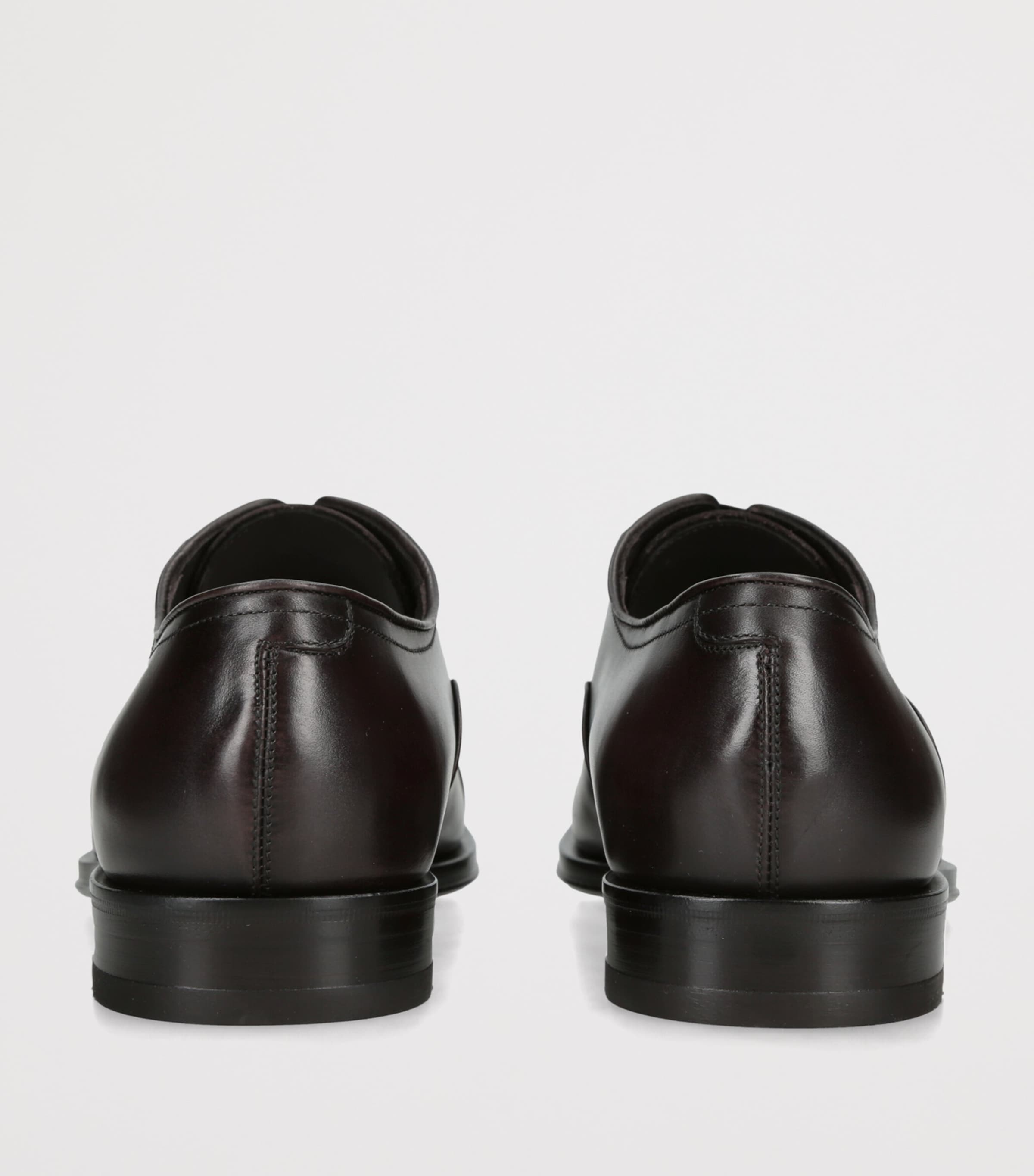 Salvatore Ferragamo Leather Toronto Derby Shoes Dark Brown Image 4