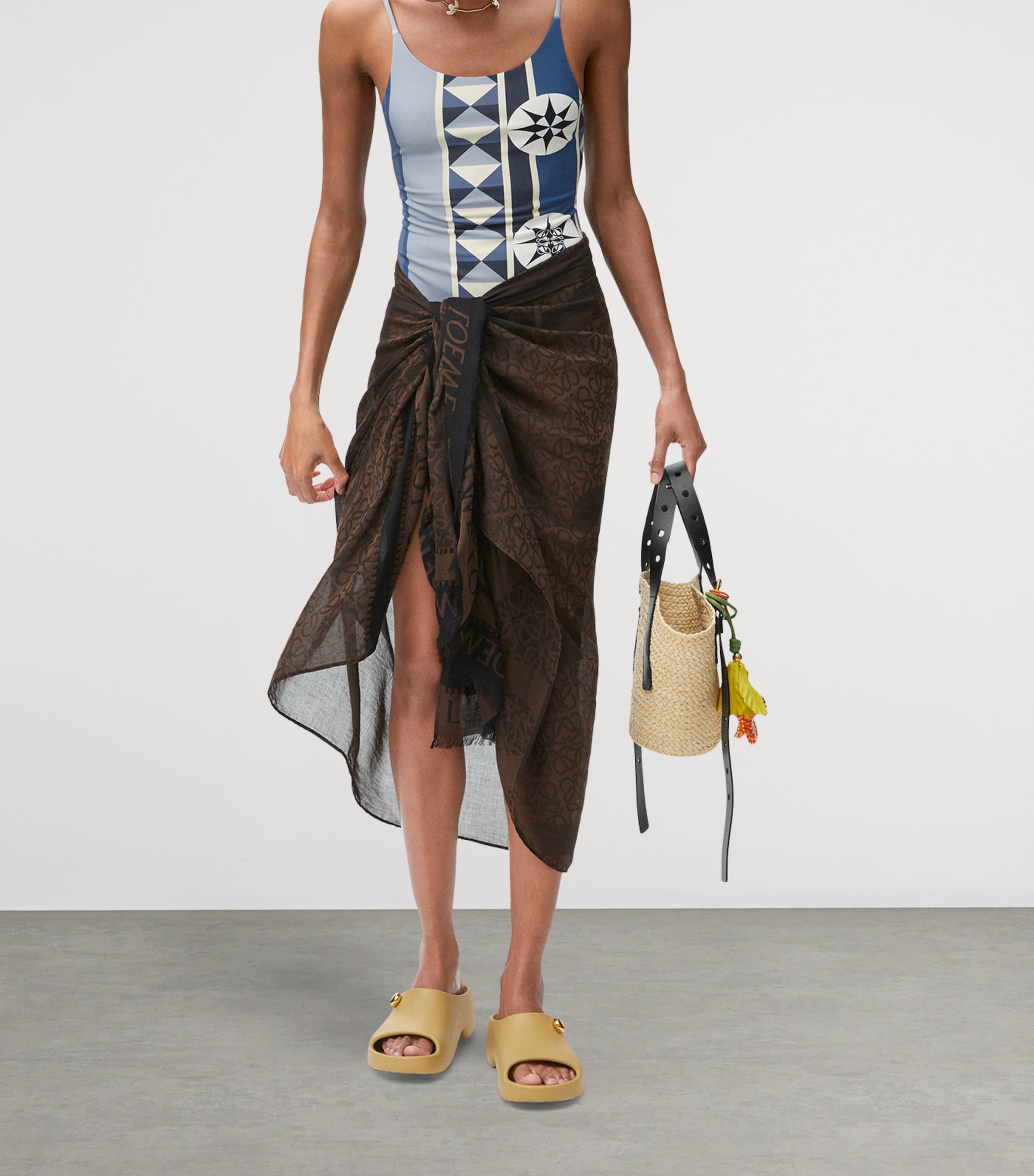 スカート Loewe Paulas Ibiza Cotton Pareo LOEWE + Paula's Ibiza fringed printed cotton-voile pareo