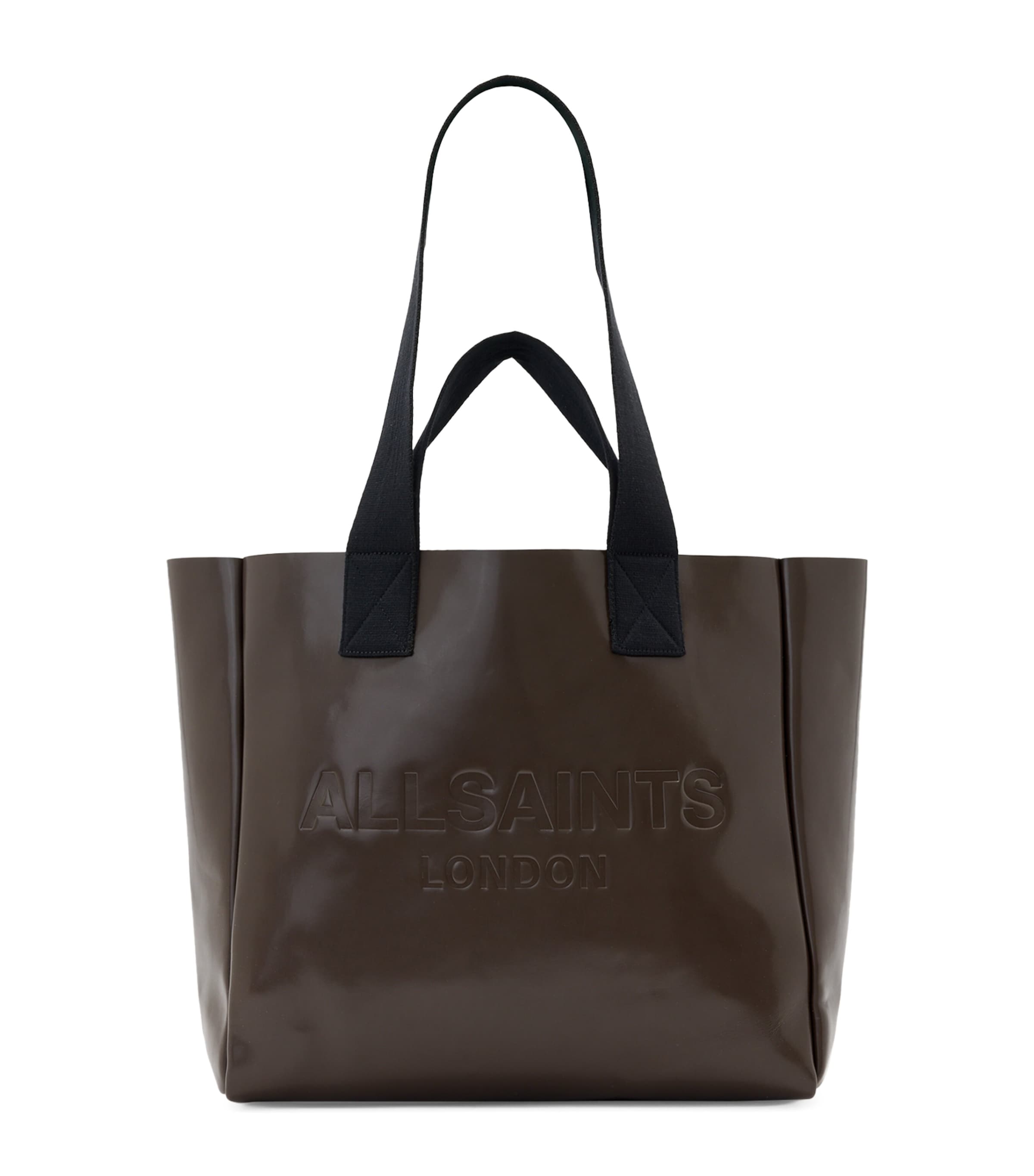 Allsaints Leather Izzy Tote Bag In Brown