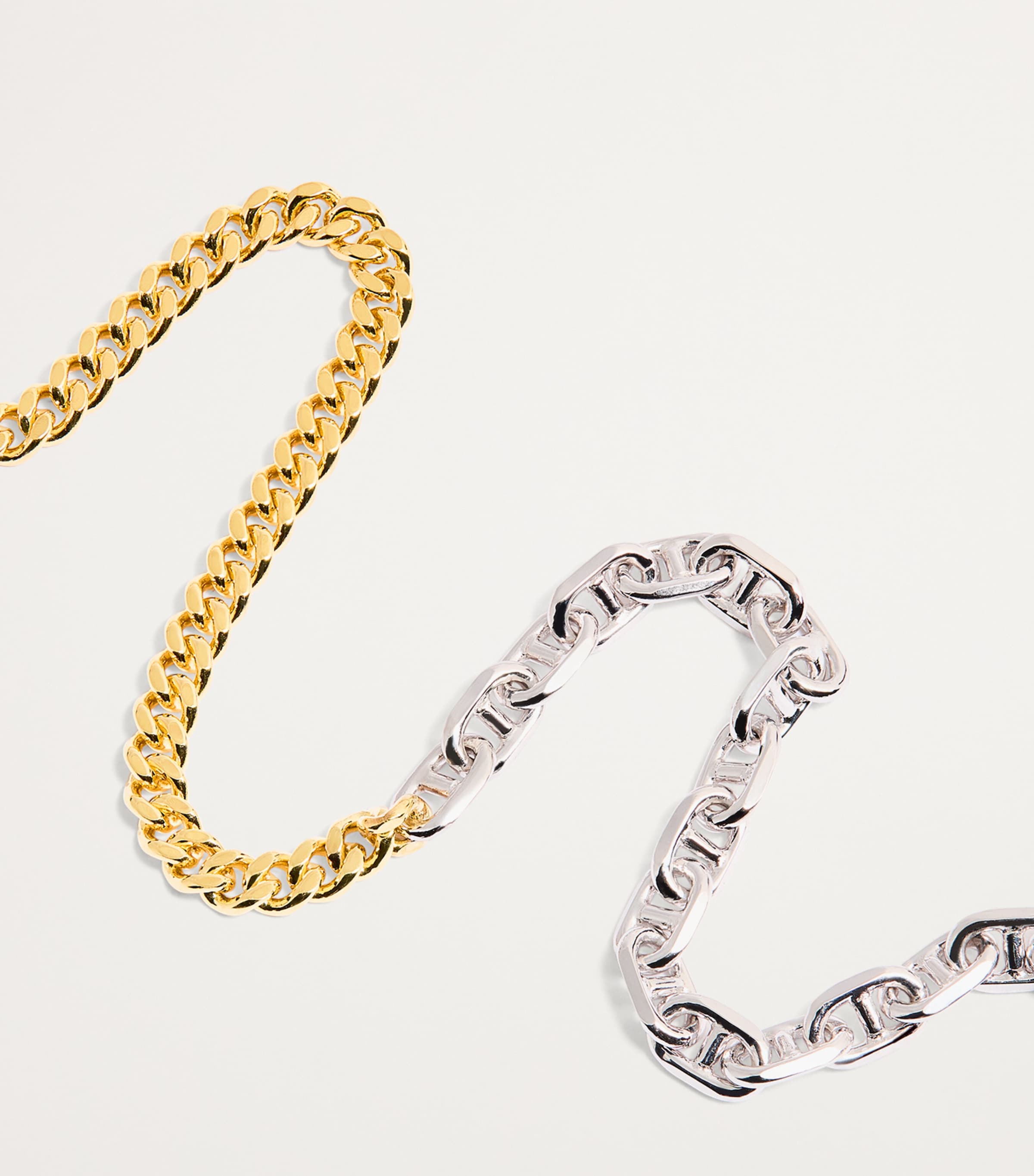 Sterling Silver and Gold-Plated Rue Chain Bracelet NA Image 4