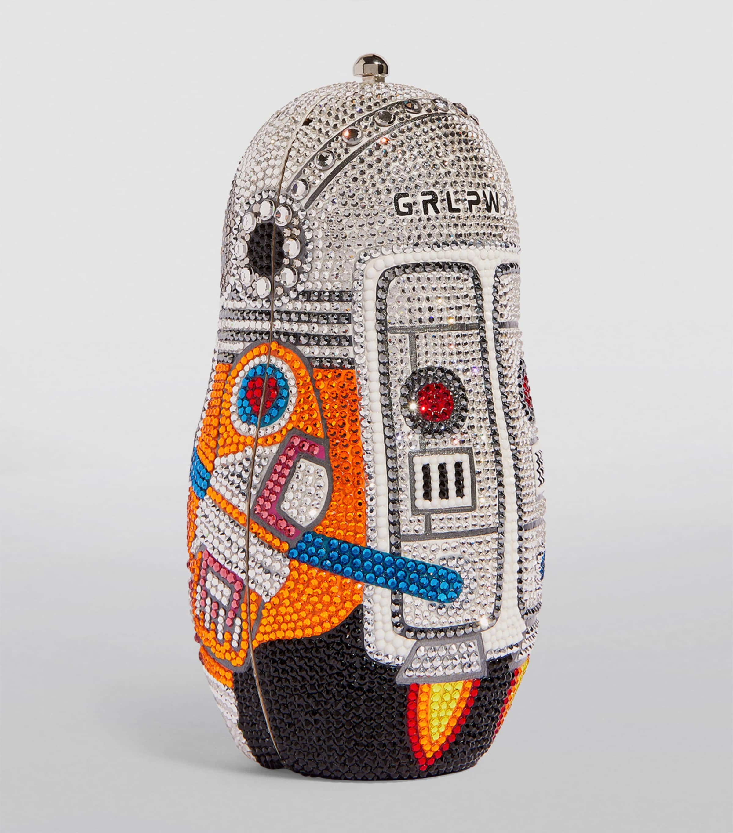 Crystal-Embellished Astronaut Clutch SSUMT SLVR SUN MULTI Image 2