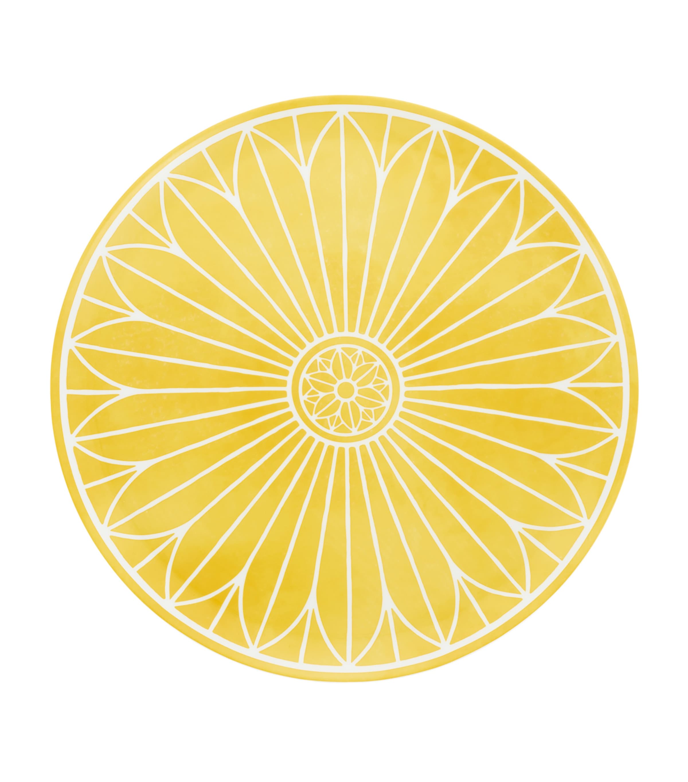 Christofle Porcelain Malmaison Riviera Cake Stand (32cm) White/yellow Image 4