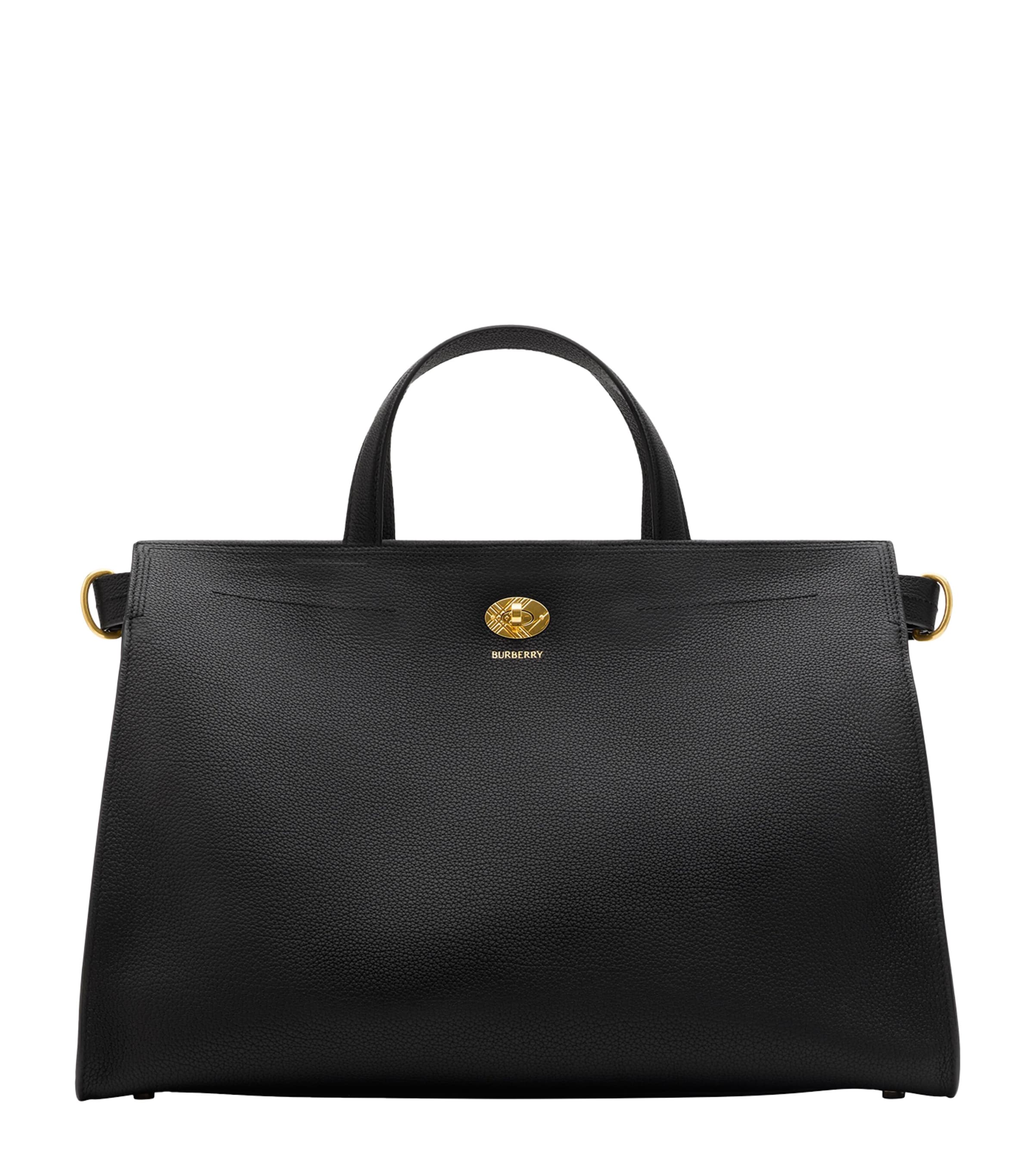Burberry Medium Calfskin Cotswolds Tote Bag In Black