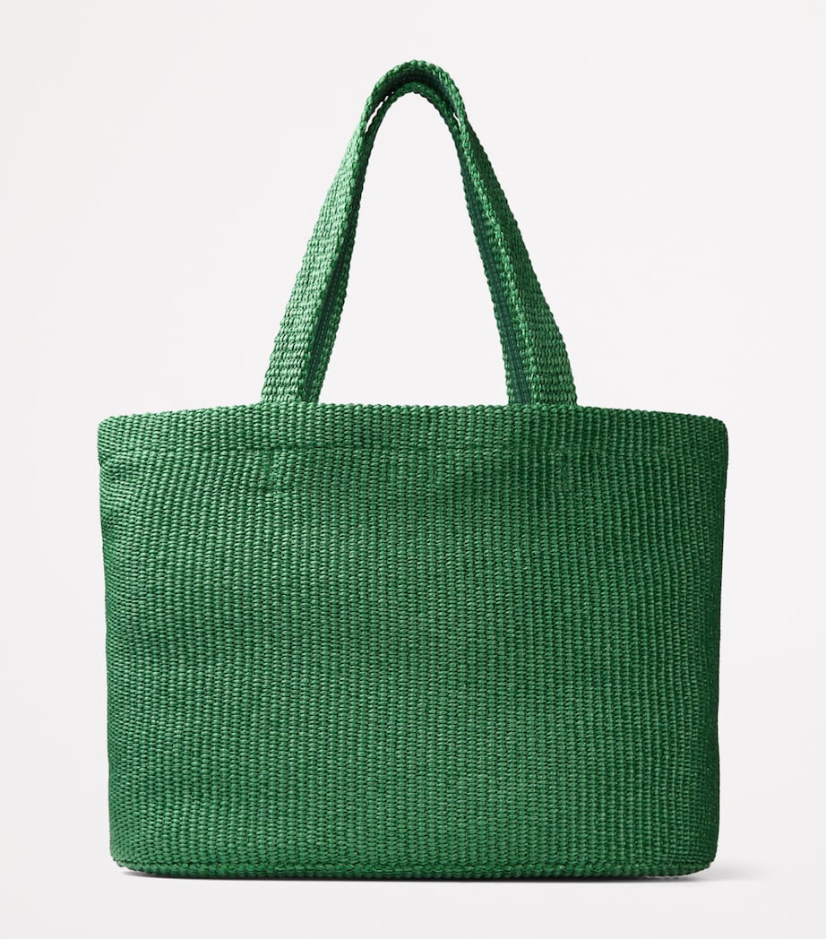 Raffia Beach Tote Bag DARK GREEN/GOLD/LIGH Image 4