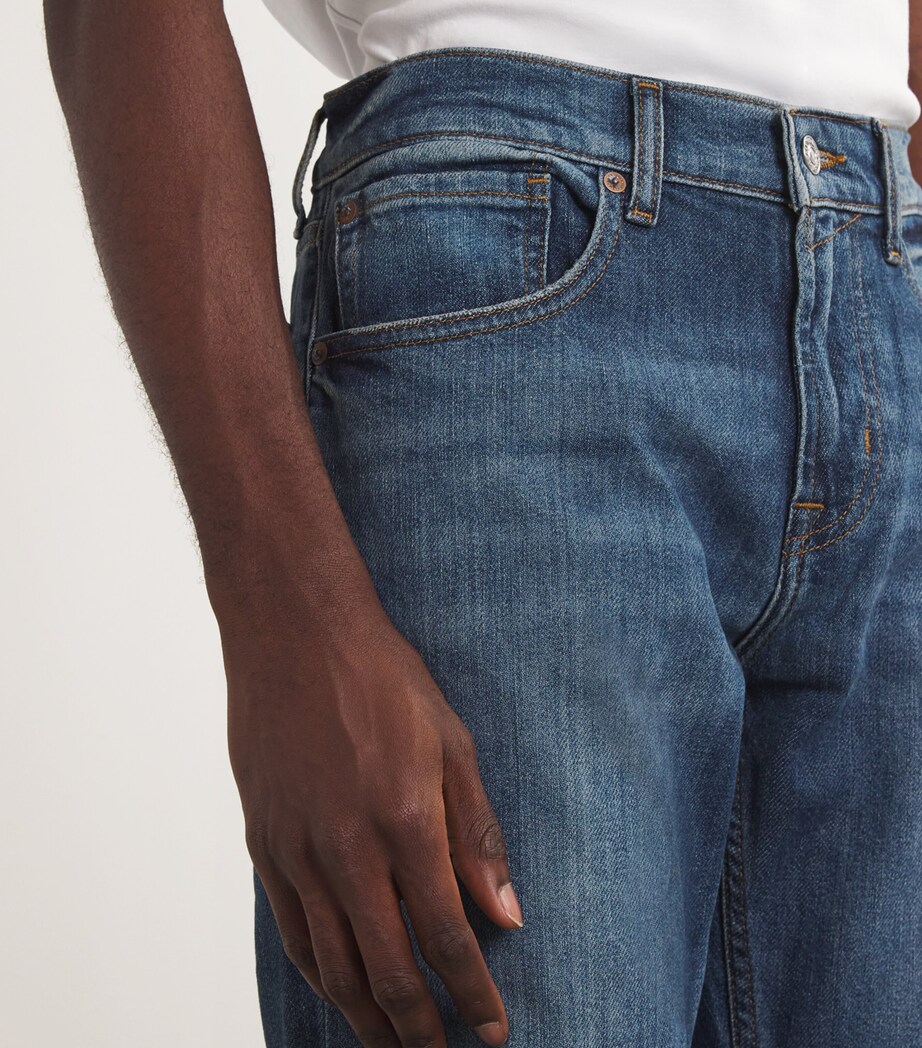 7 For All Mankind Mens Straight Jeans Mid Blue Image 6