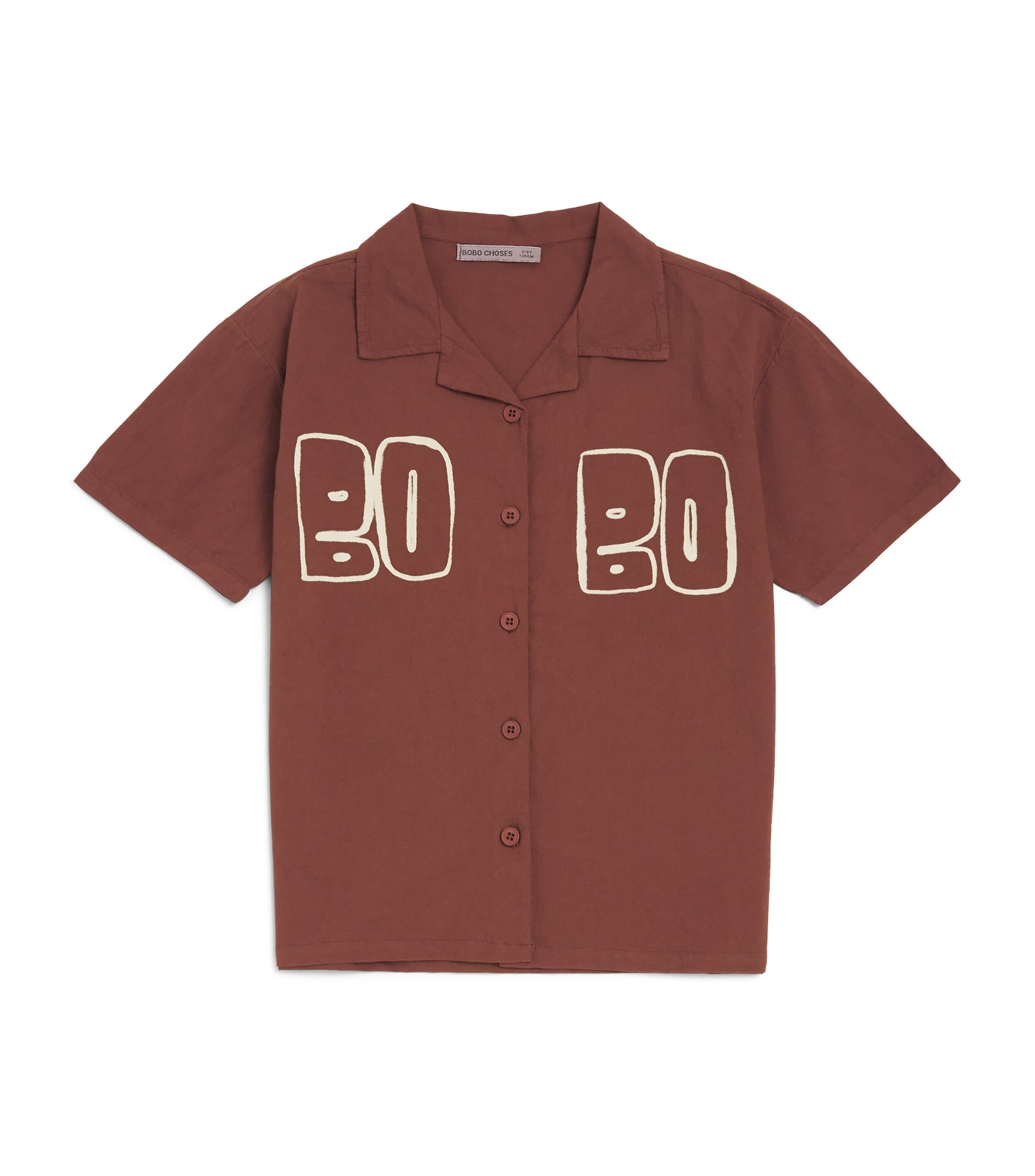 Bobo Choses Organic Cotton Logo Shirt (8-9 Years) Brown Image 1