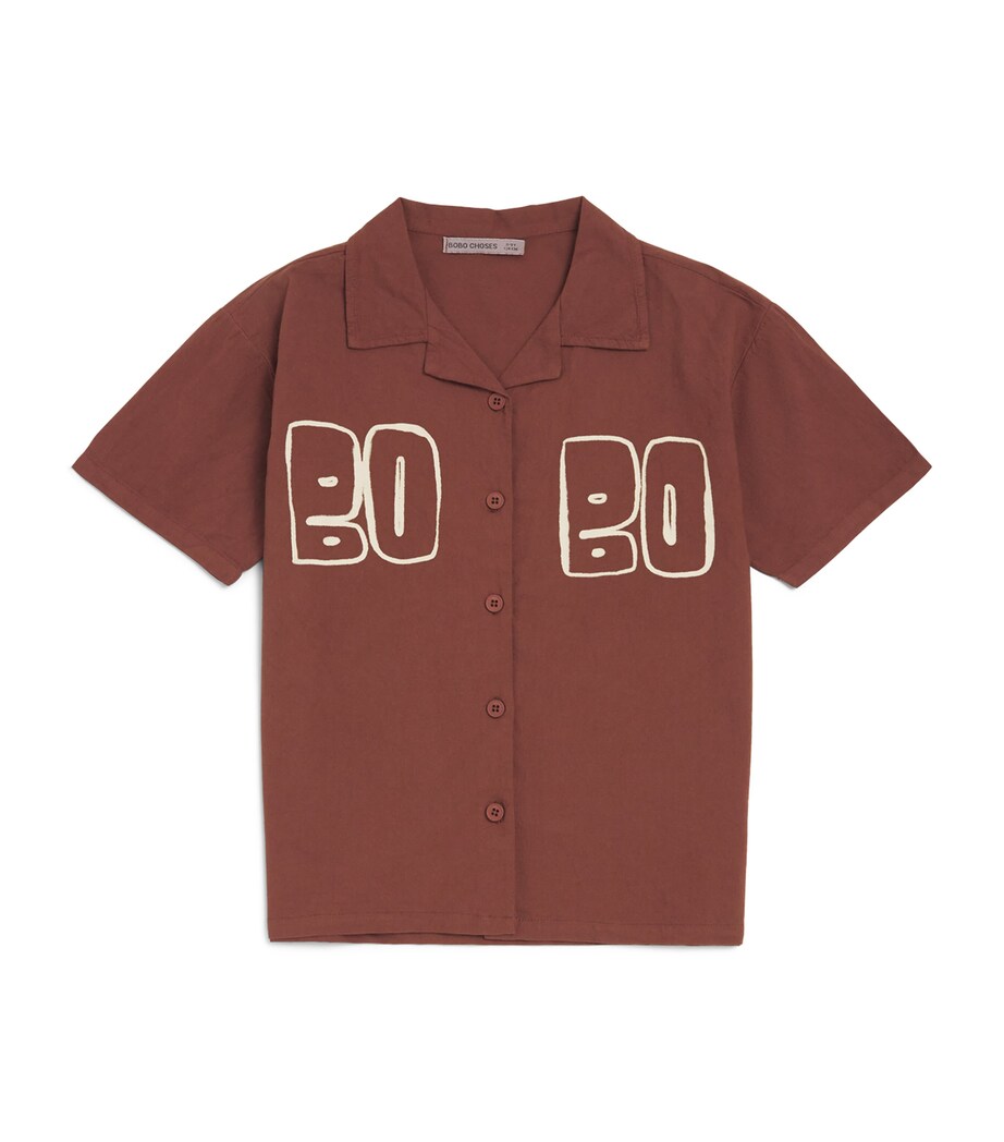 Bobo Choses Organic Cotton Logo Shirt (8-9 Years) Brown Image 1
