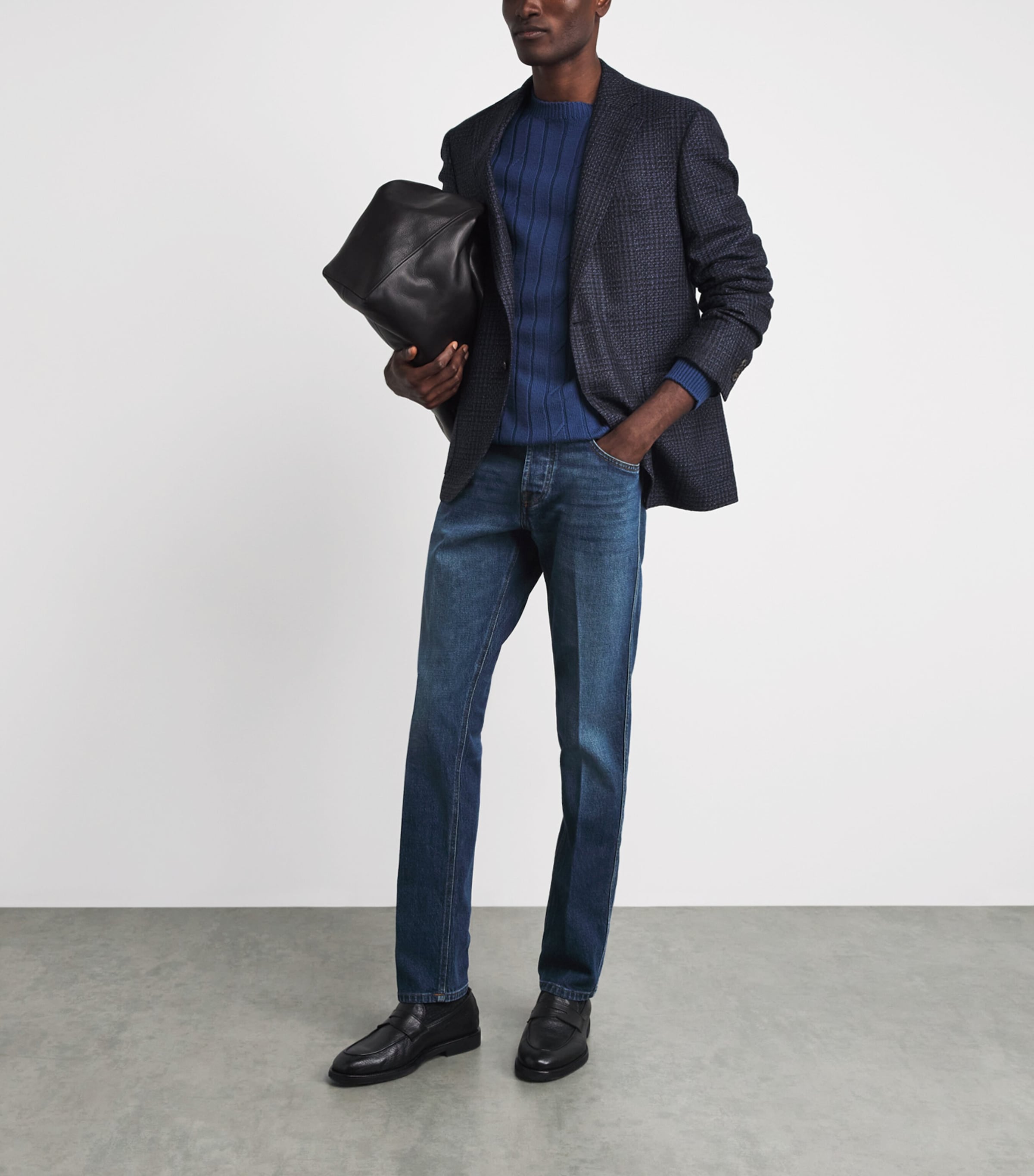 Lardini Mens Straight Jeans Denim Image 2