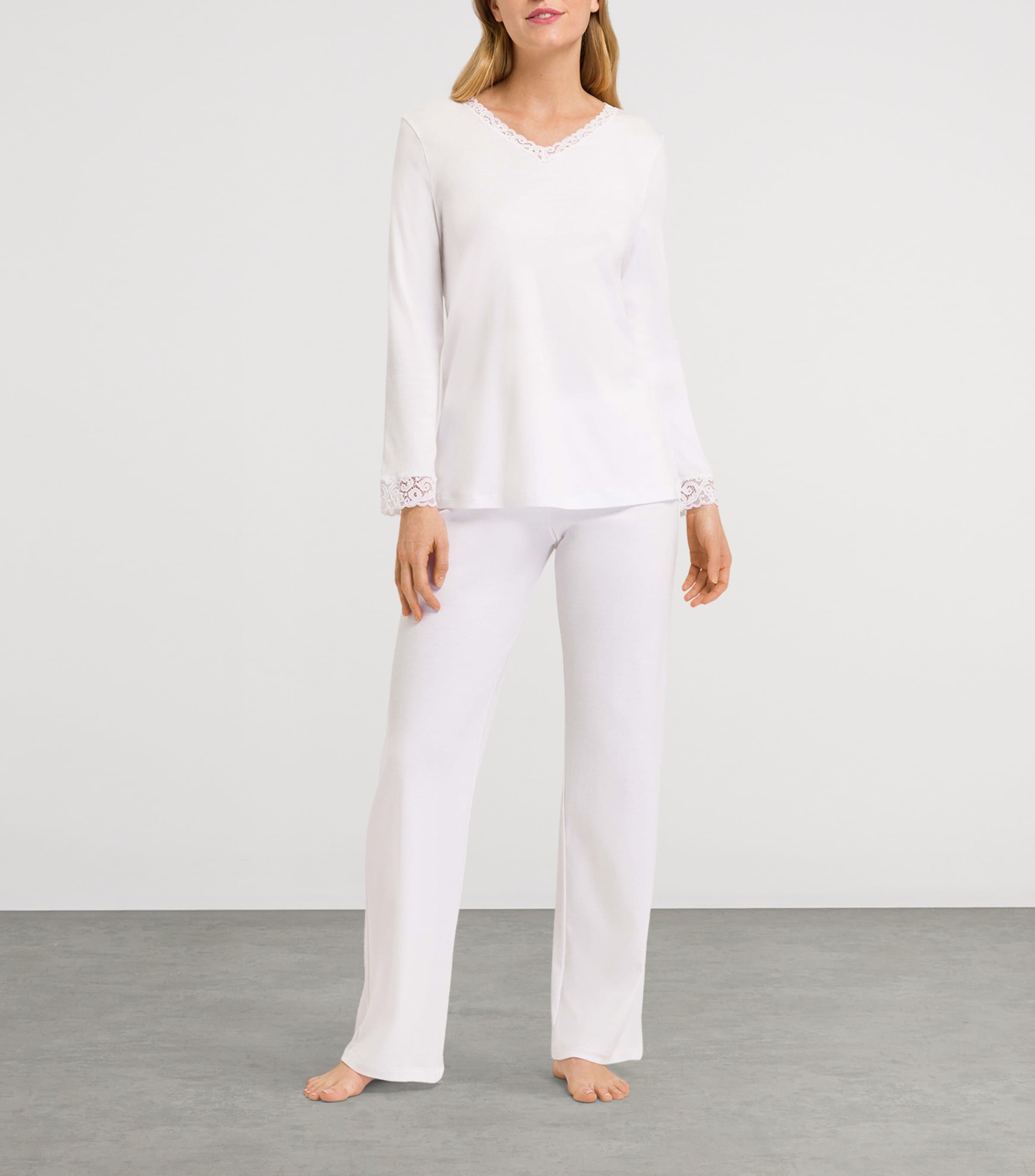 Hanro Cotton Moments Pyjama Set | Women Clothing | Nightwear | Pyjamas | Designers | Hanro Hanro Cotton Moments Pyjama Set | Women Clothing | Nightwear | Pyjamas | Designers | Hanro