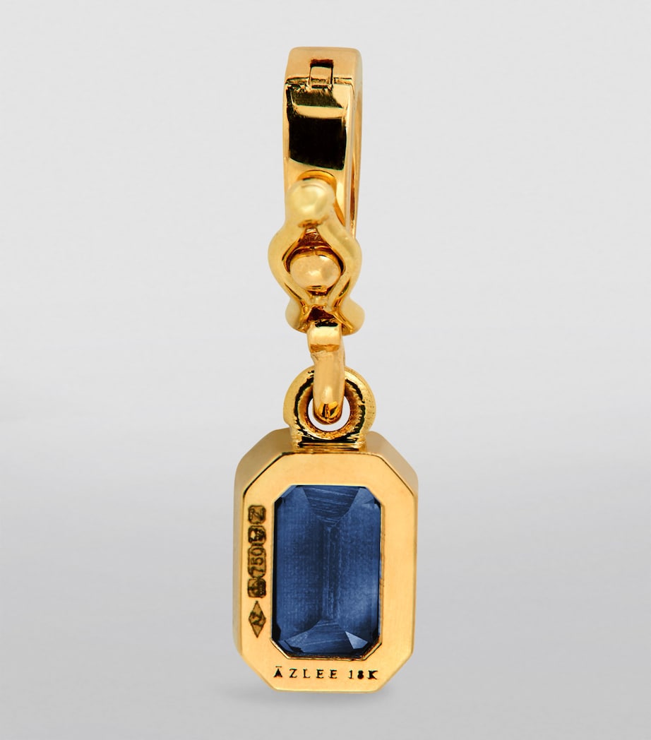 Medium Yellow Gold and Sapphire Charm YELLOW GOLD Image 3
