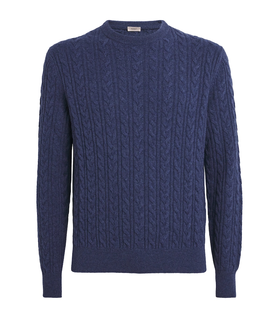 Cashmere Cable-Knit Sweater B39 BLUE STONE Image 1