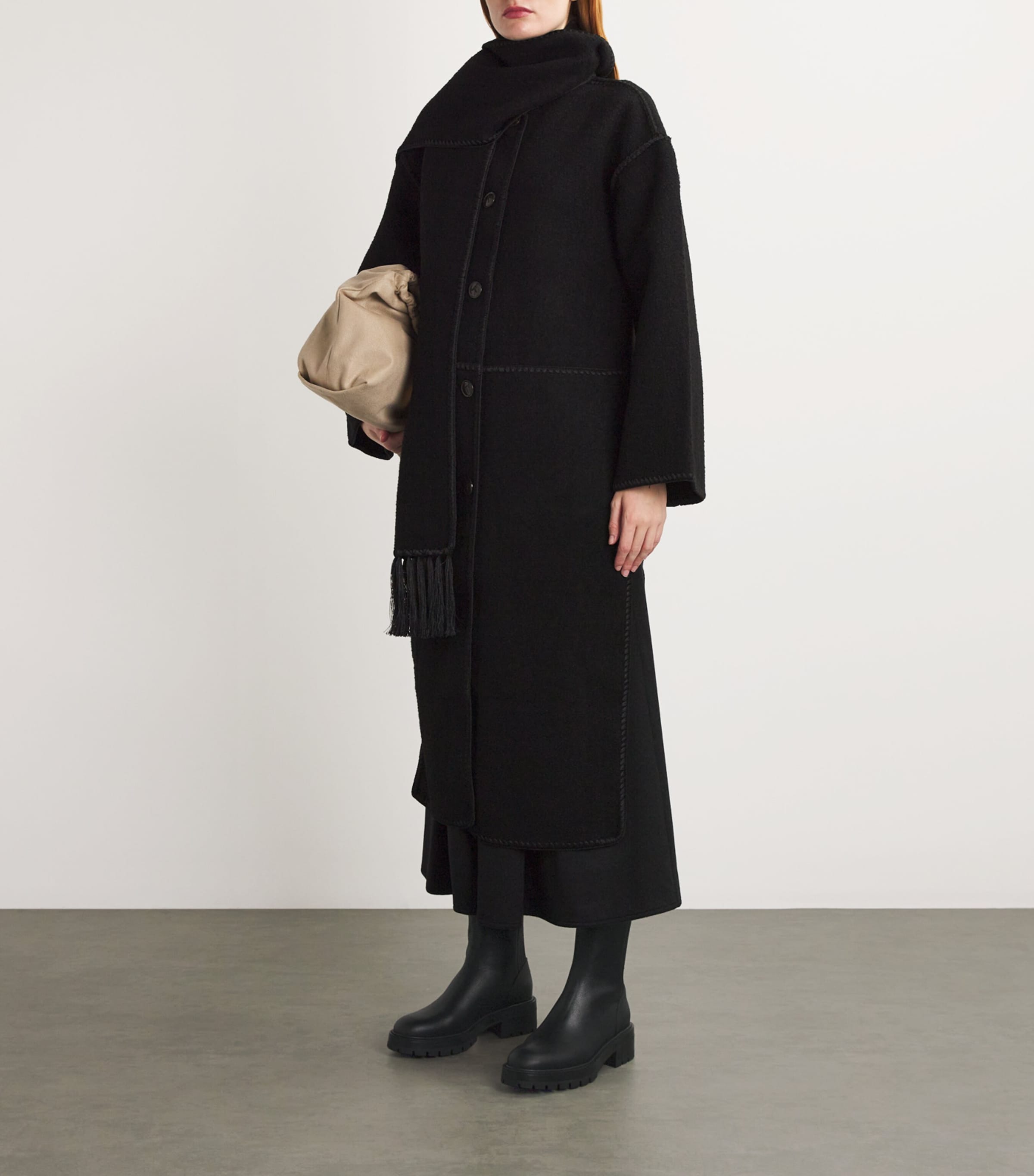 Leather Saint Honore Ankle Boots BLACK Image 5