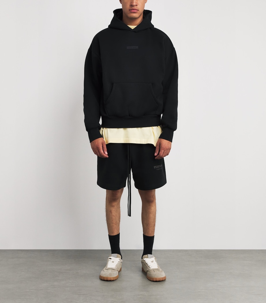 Cotton-Blend Modern Hoodie JET BLACK Image 2